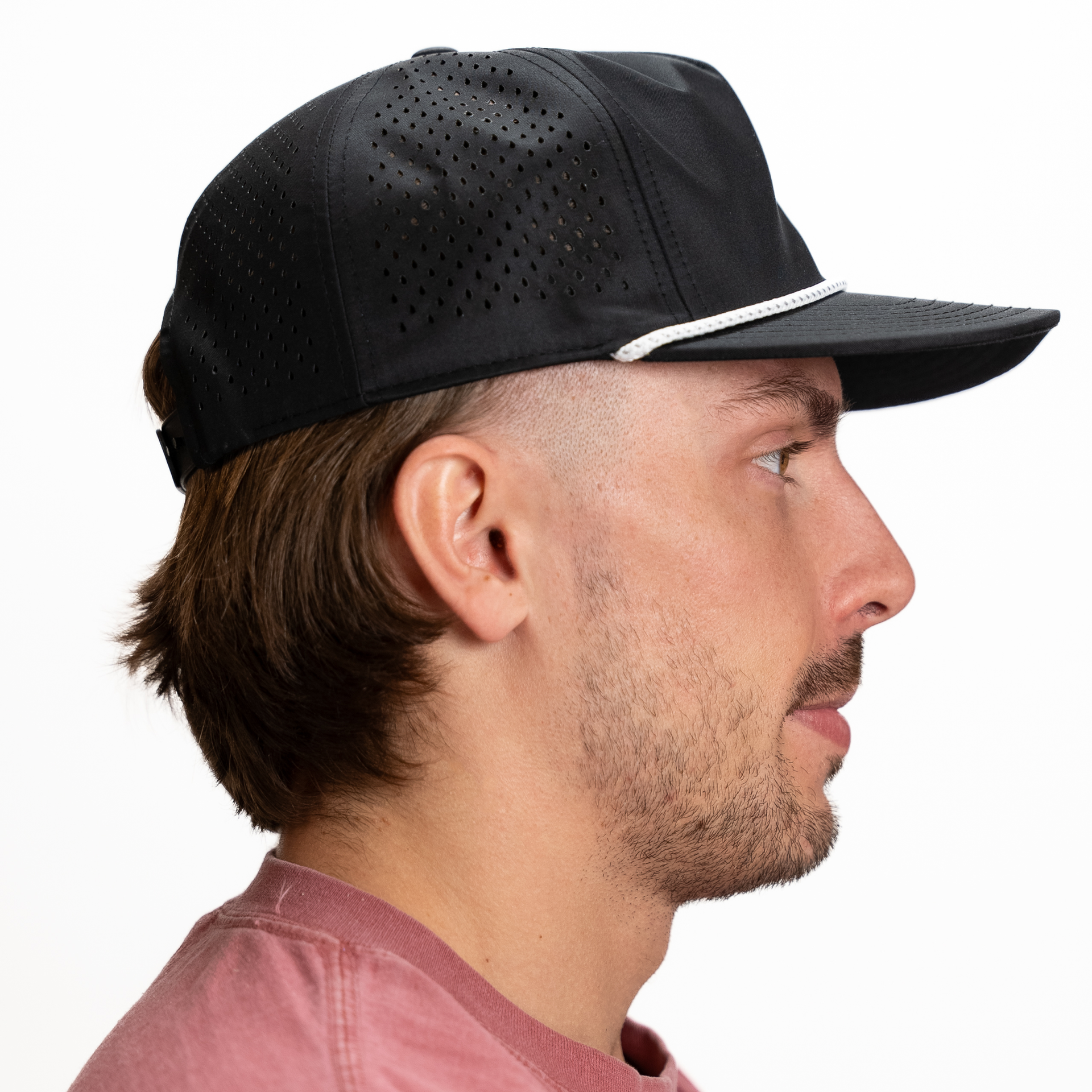 GNV-DT724FV - 5 Panels Droplets Mesh W/String Flat Bill 5 PANELS FLAT hats HIGH PROFILE MESH nissi caps POLYESTER ROPE SNAPBACK UNISEX UNSTRUCTURED