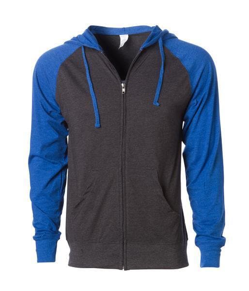 SS155RJZ - Lightweight Jersey Raglan Zip Hood CLOSEOUT COTTON / POLYESTER FITTED INDEPENDENT Lightweight MEN ON SALE ss sss standard tearaway ZIPS