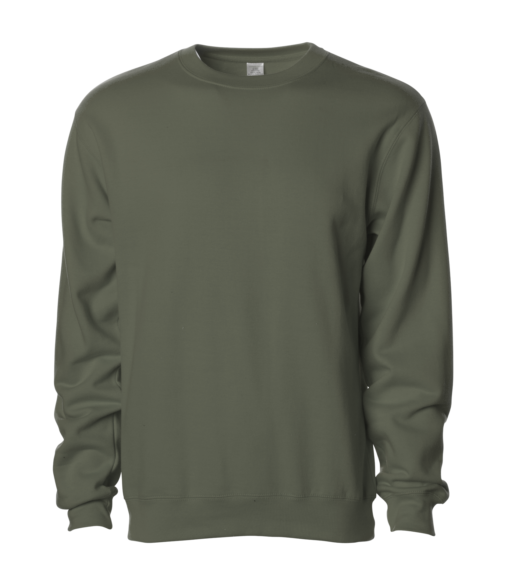 SS3000 - Midweight Crewneck Sweatshirt Army XS COTTON / POLYESTER CREWS INDEPENDENT MEN MIDWEIGHT REGULAR shsdparentproduct SS3000 STANDARD SUPPLY tearaway