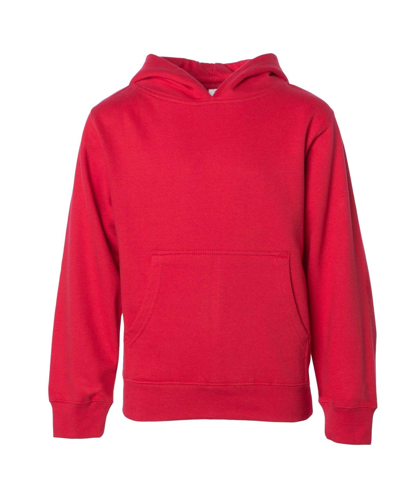 SS4001Y - Youth Midweight Pullover Hooded Sweatshirt Red COTTON / POLYESTER INDEPENDENT MIDWEIGHT PULLOVERS REGULAR ss SS4001 SS4001Y sss STANDARD SUPPLY tearaway YOUTH
