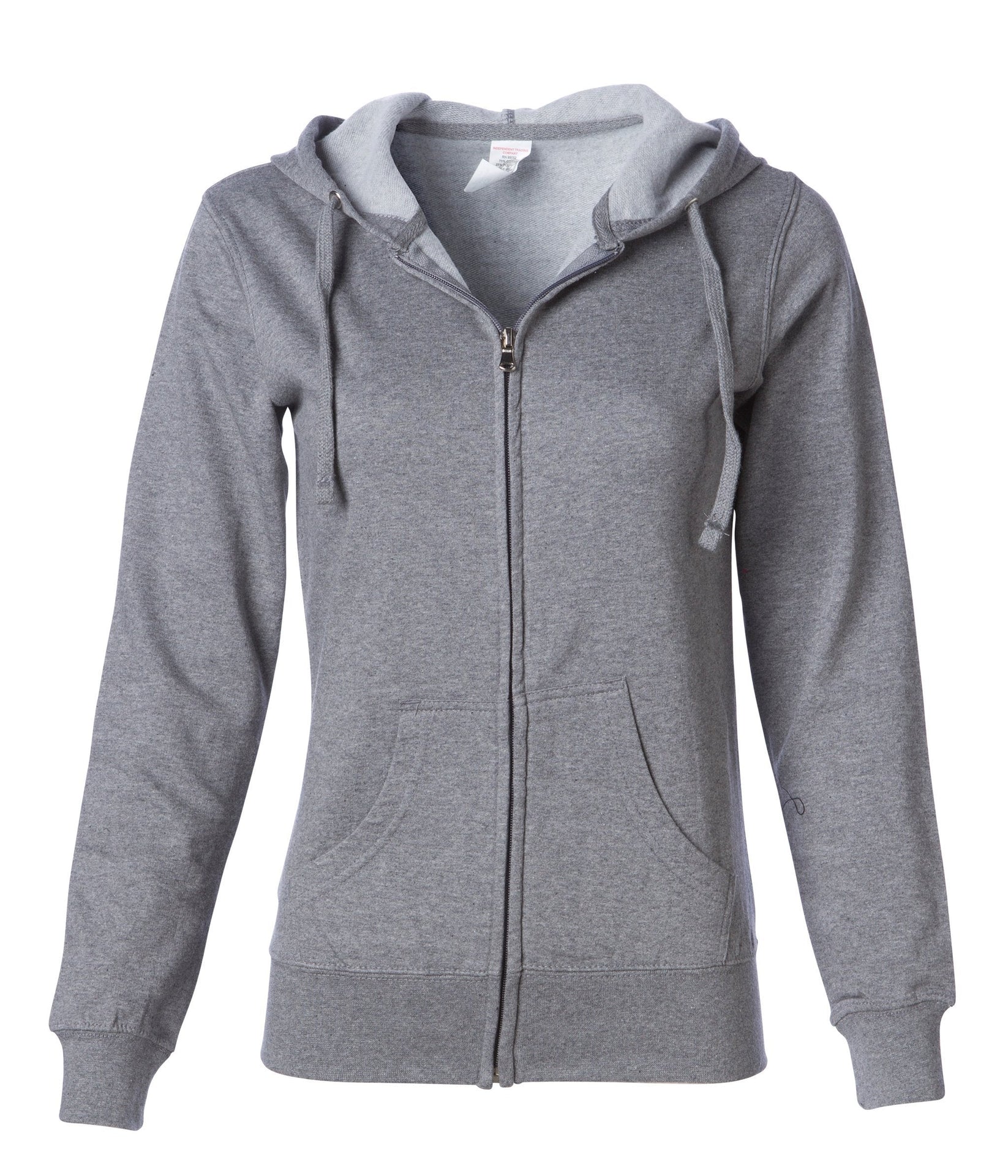 SS650Z - Lightweight Zip Hooded Sweatshirt Gunmetal Heather BASIC FLEECE COTTON / POLYESTER FITTED fleece INDEPENDENT INDEPENDENT CLOSE OUT Lightweight sss standard tearaway WOMEN