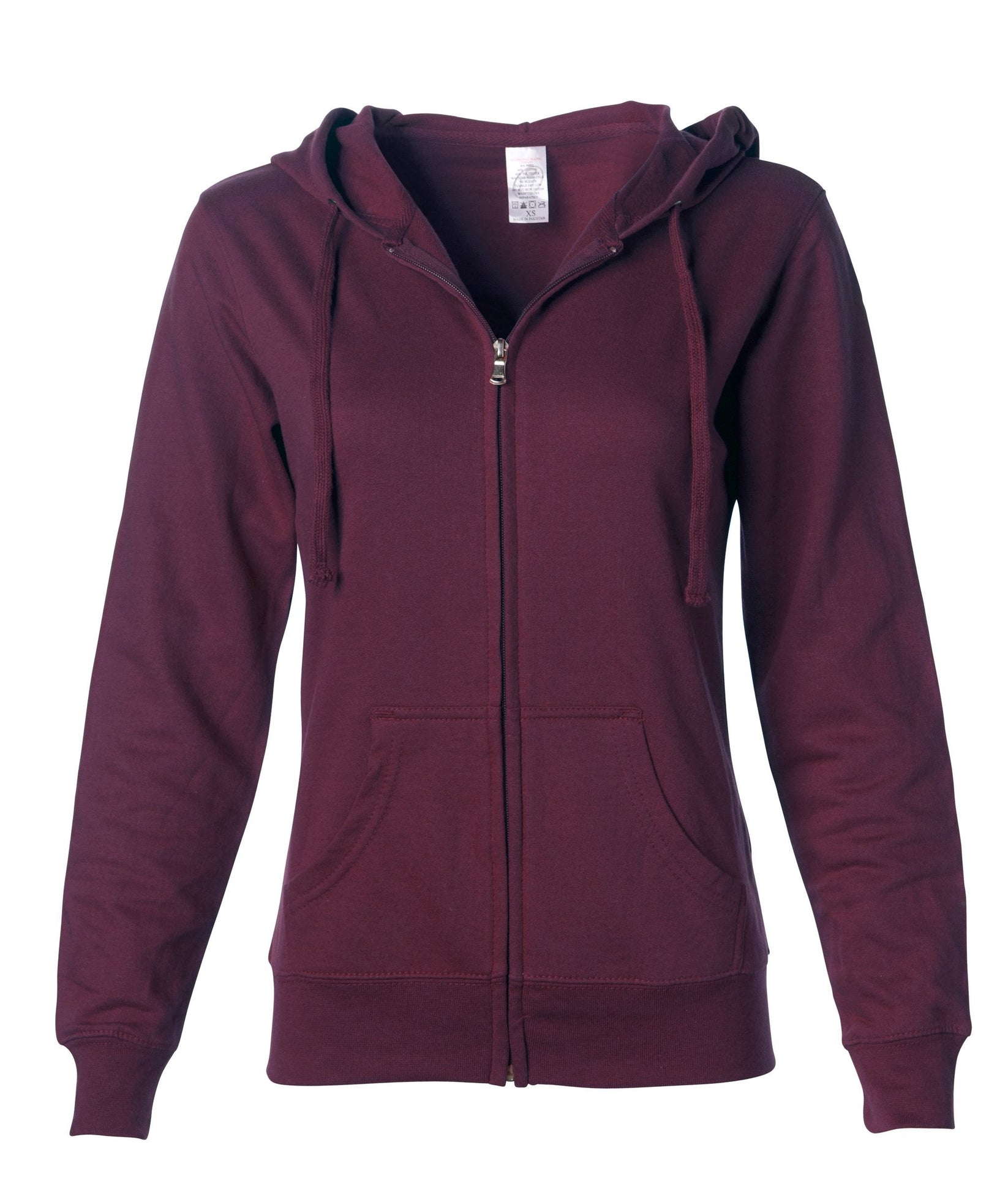 SS650Z - Lightweight Zip Hooded Sweatshirt Light Blackberry BASIC FLEECE COTTON / POLYESTER FITTED fleece INDEPENDENT INDEPENDENT CLOSE OUT Lightweight sss standard tearaway WOMEN