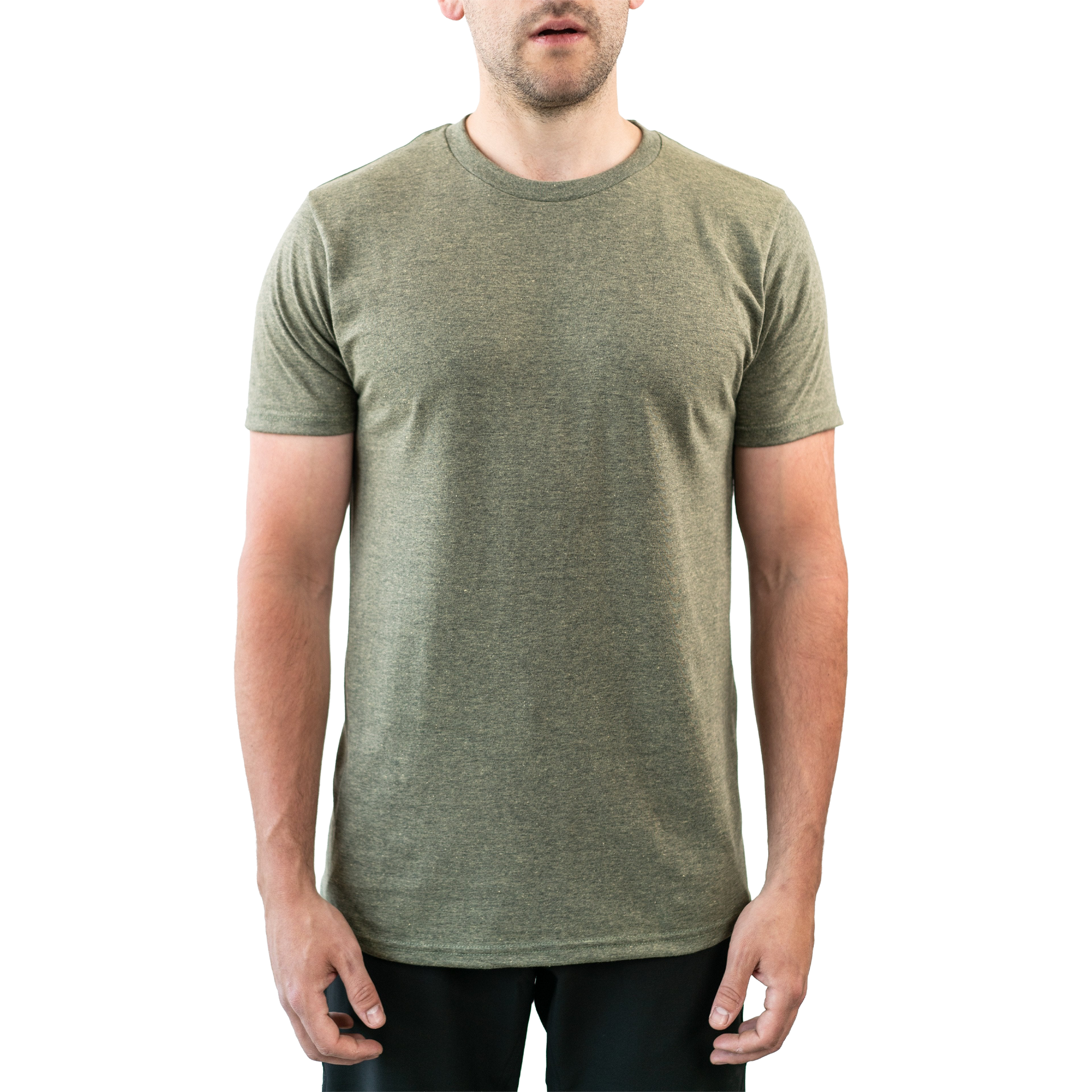 47146 - Men's London Tee's Sage Black Heather COTTON / POLYESTER FITTED Lightweight MEN OPTIMA REGULAR shsdchildproduct tearaway