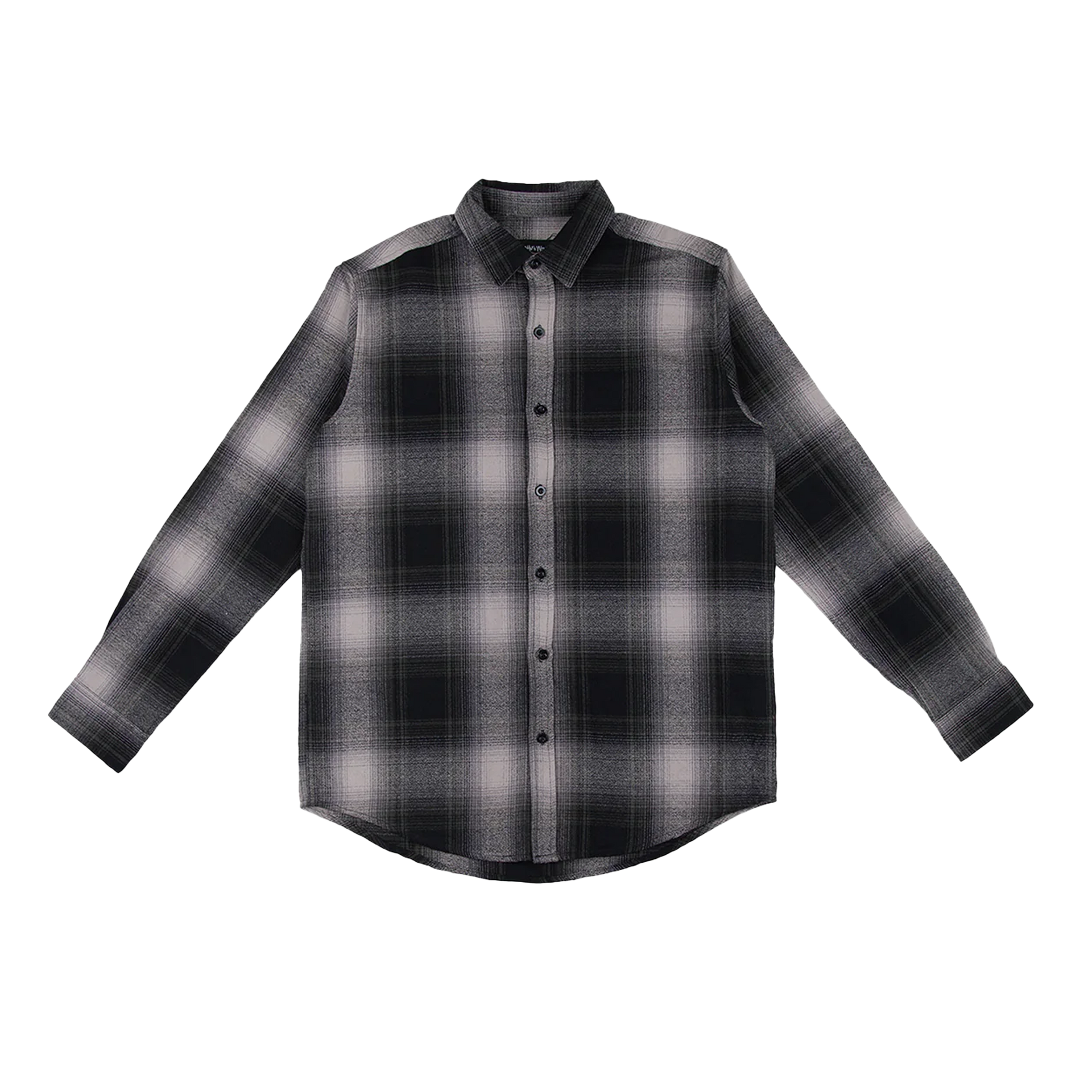 Plaid Flannel Overshirt Shadow Black COTTON / POLYESTER MEN MIDWEIGHT Shaka Wear SLIGHT OVERSIZED