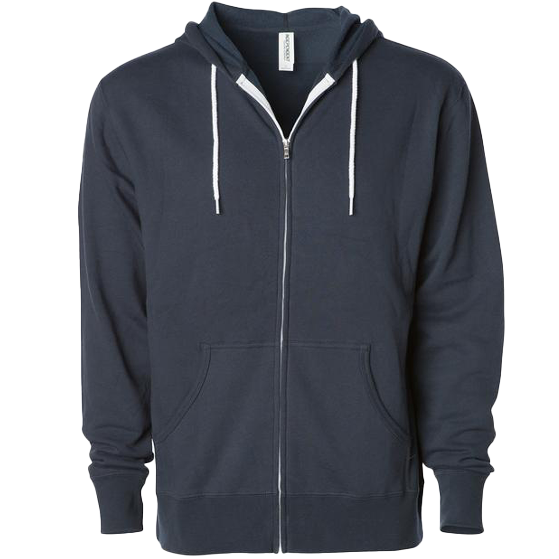 AFX90UNZ - Unisex Zip Hooded Sweatshirt Slate Blue COTTON / POLYESTER FITTED fleece INDEPENDENT Lightweight REGULAR shsdchildproduct tearaway UNISEX