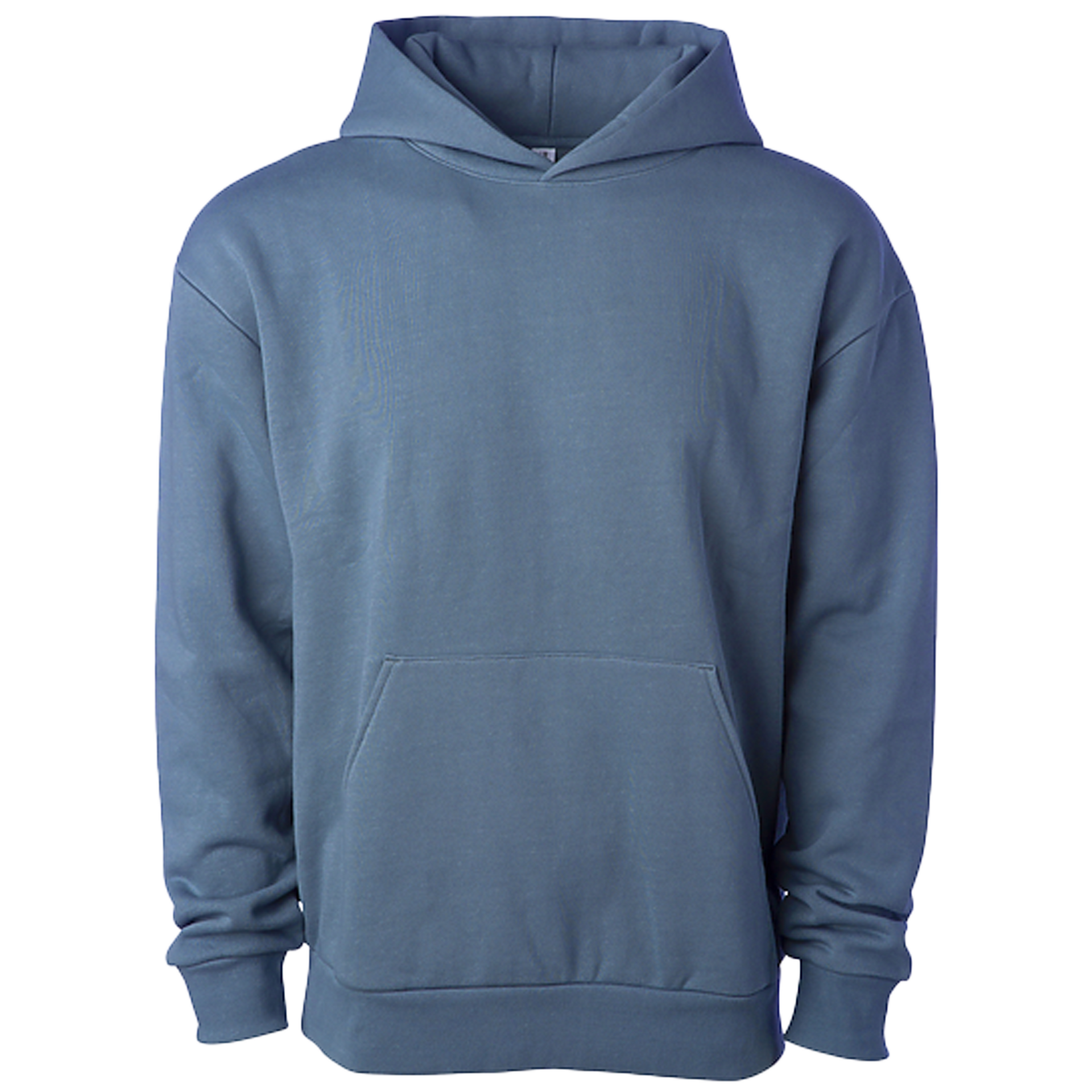 IND330BLV - Boulevard 330gm Heavyweight Pullover Hood Storm Blue BOXY COTTON / POLYESTER DROP SHOULDER Heavyweight ind330blv INDEPENDENT MEN pullover PULLOVERS tearaway