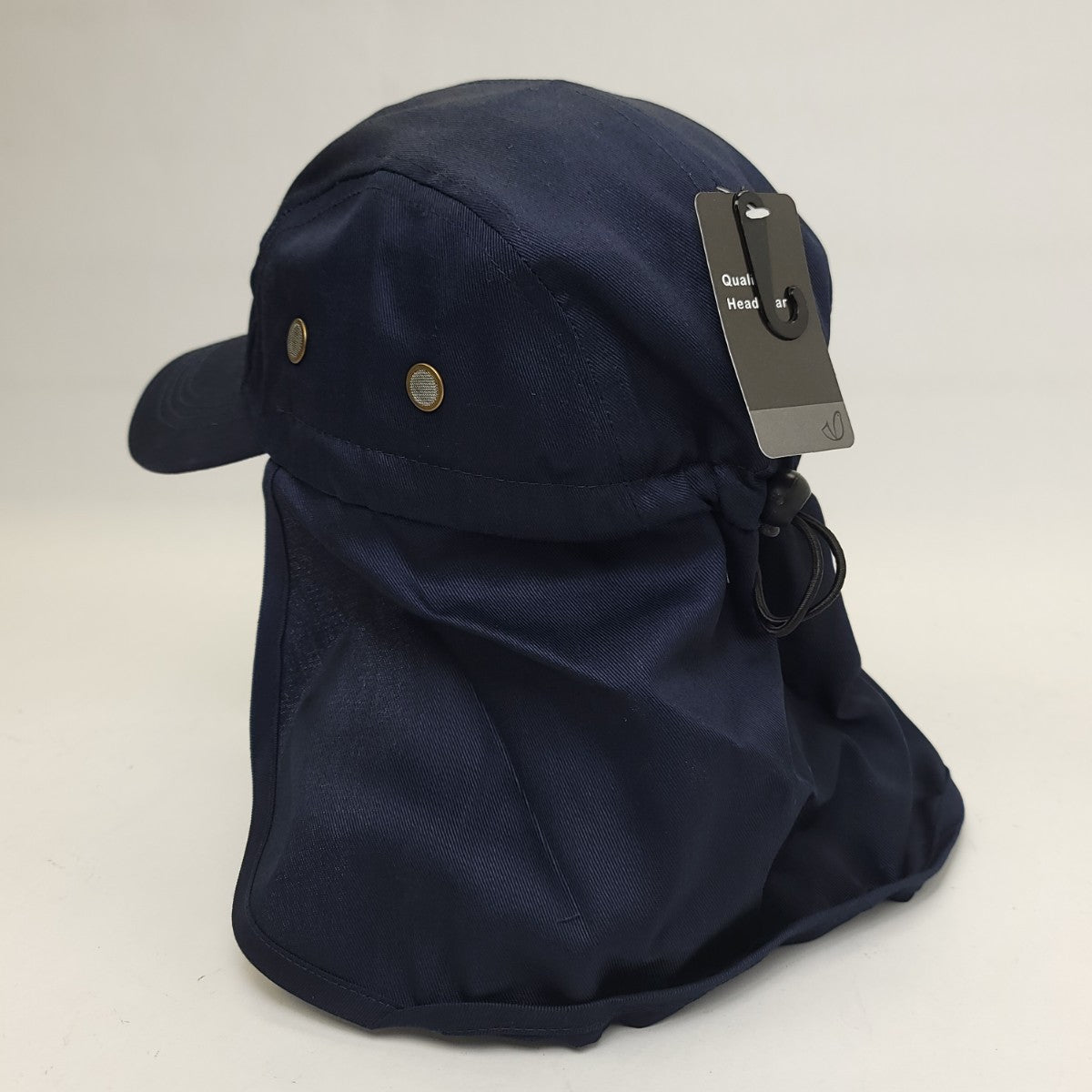 5 Panel Hiking Cap with Neck Cover, Various Colours, Adjustable Navy OSFA Hiking Hat Summer Hat