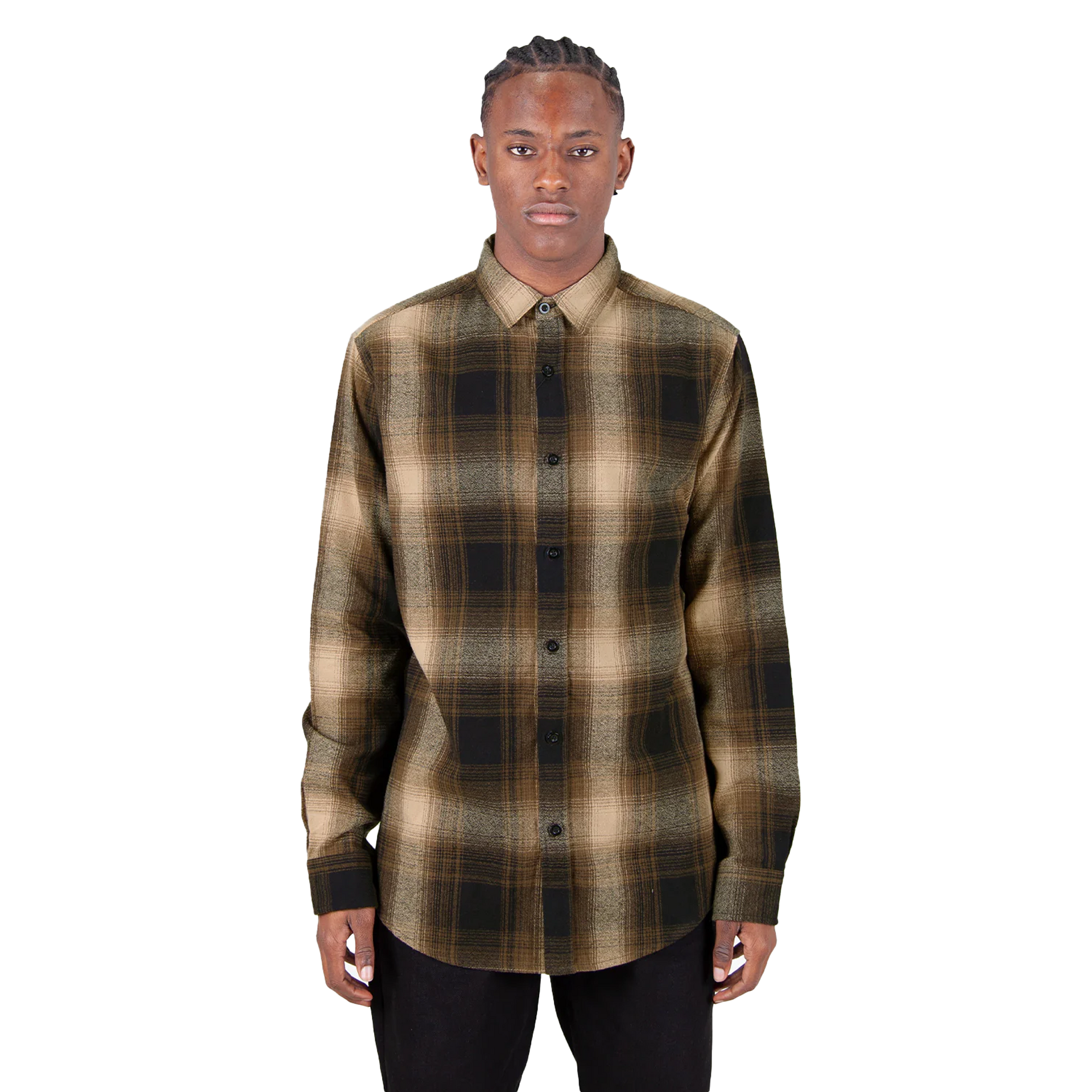 Plaid Flannel Overshirt COTTON / POLYESTER MEN MIDWEIGHT Shaka Wear SLIGHT OVERSIZED