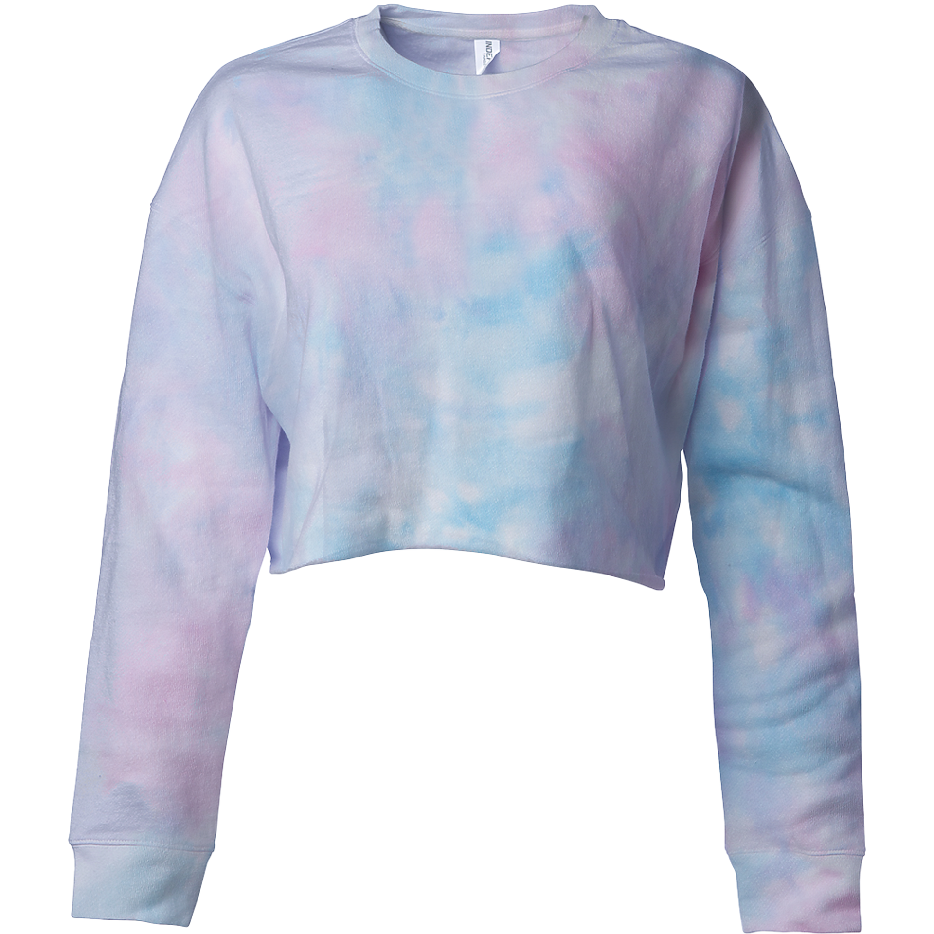 AFX24CRPC - Women's Lightweight Crop Crew Neck Tie Dye Cotton Candy AFX BASIC FLEECE COTTON / POLYESTER CREWS crop top INDEPENDENT Lightweight tearaway WOMEN