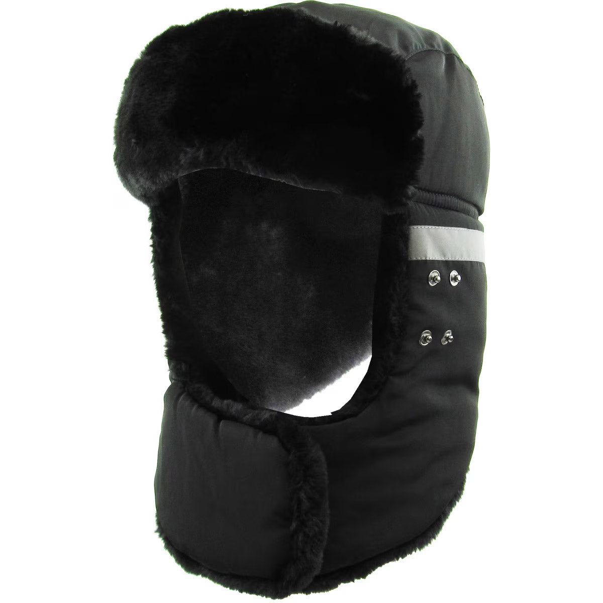 Trapper Hat - Heavy Duty with Mask & Neck Warmer, Reflective Strip - Multi-Coloured