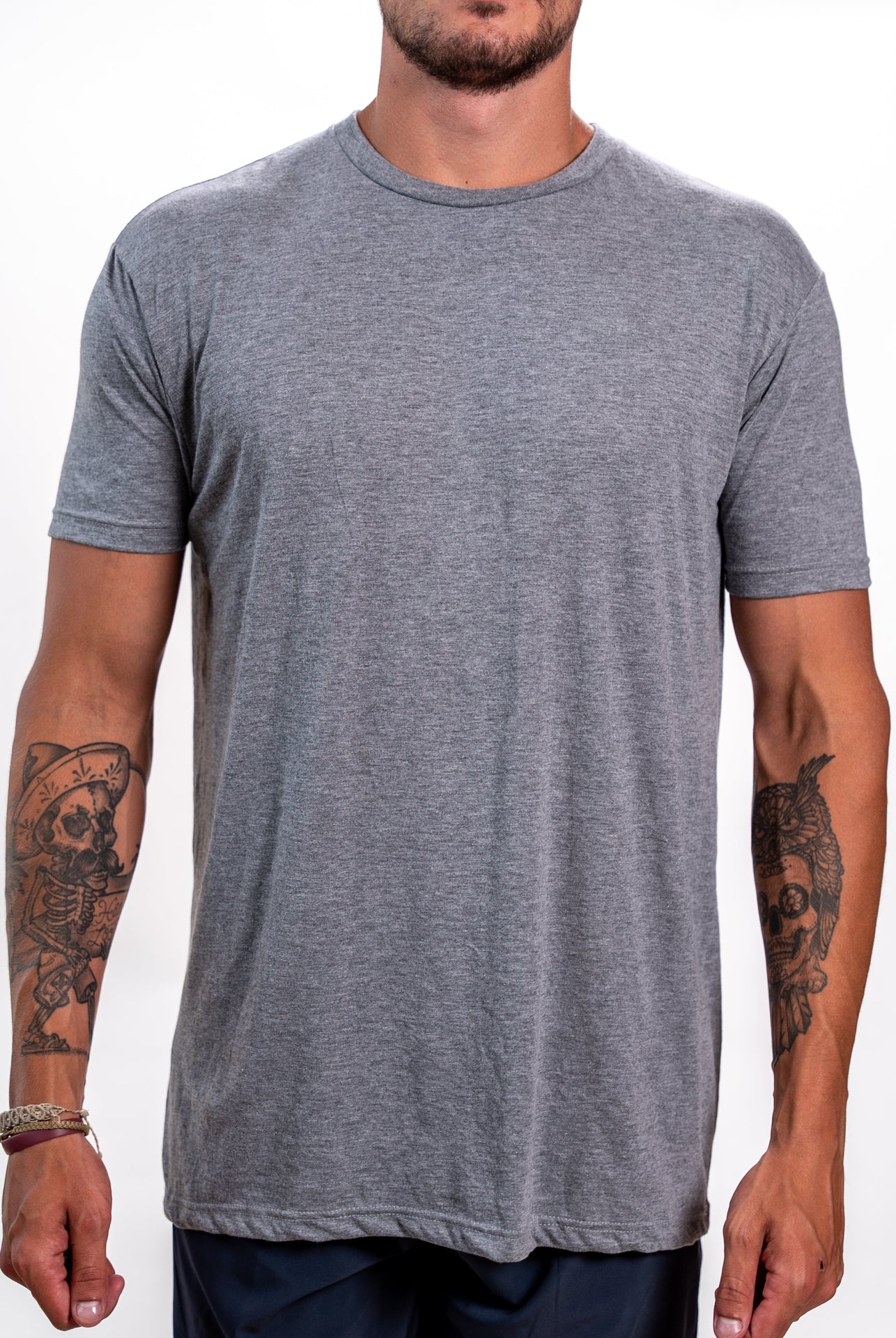 47278 - Men's Tri-Blend Tee Heather Grey 47278 CLOSEOUT FITTED Lightweight MEN MEN TEE OPTIMA Optima Close Out REGULAR tearaway TEE TEES TRI-BLEND tshirts