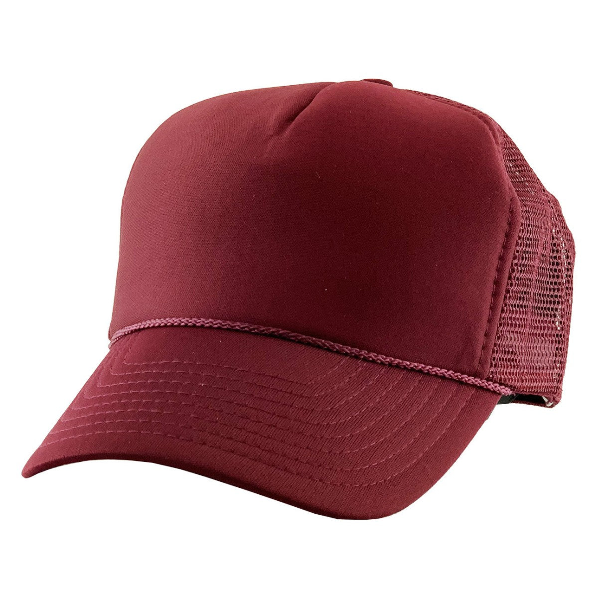 Trucker Cap - NS, Solid Colours Maroon OSFA Trucker Cap
