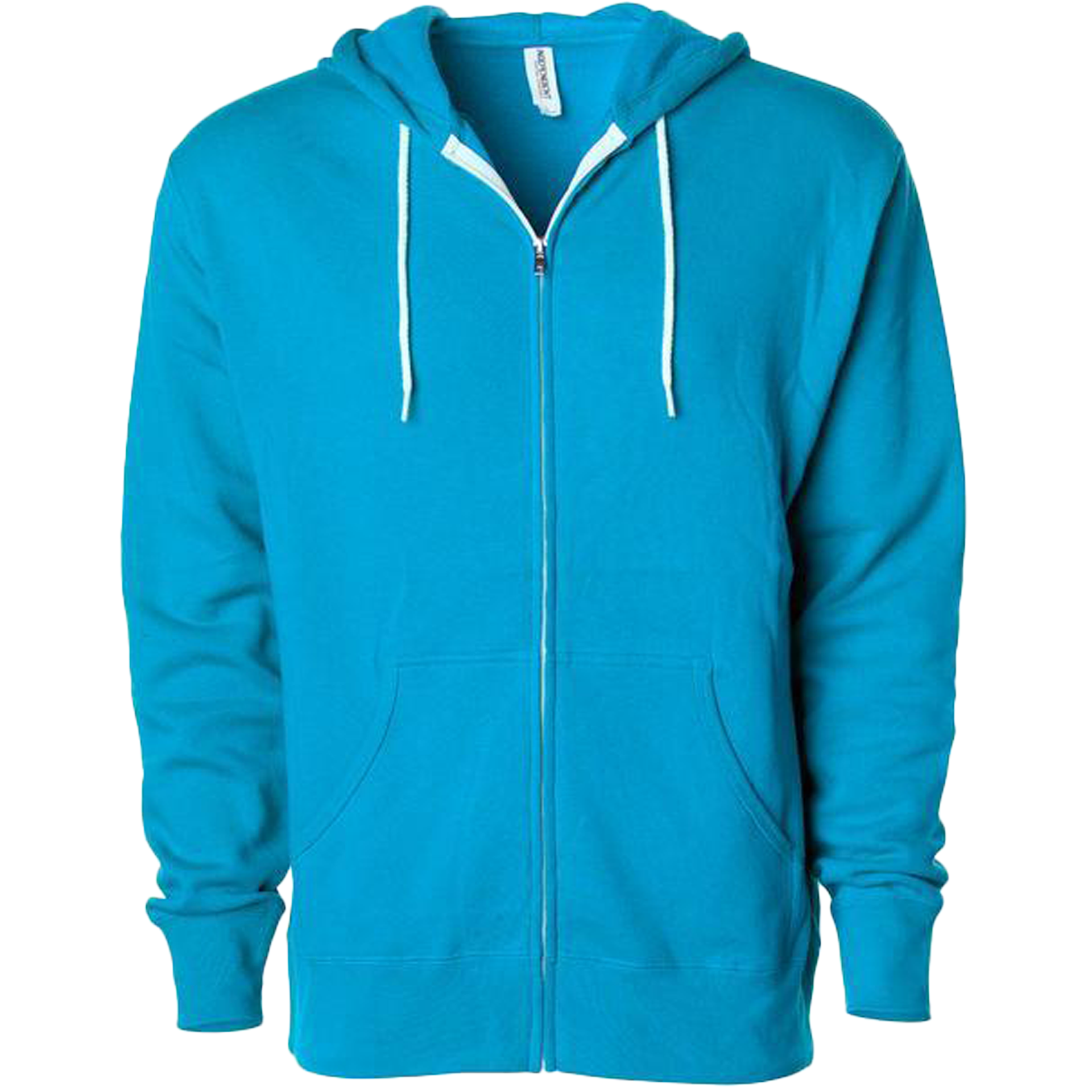 AFX90UNZ - Unisex Zip Hooded Sweatshirt Turquoise COTTON / POLYESTER FITTED fleece INDEPENDENT Lightweight REGULAR shsdchildproduct tearaway UNISEX