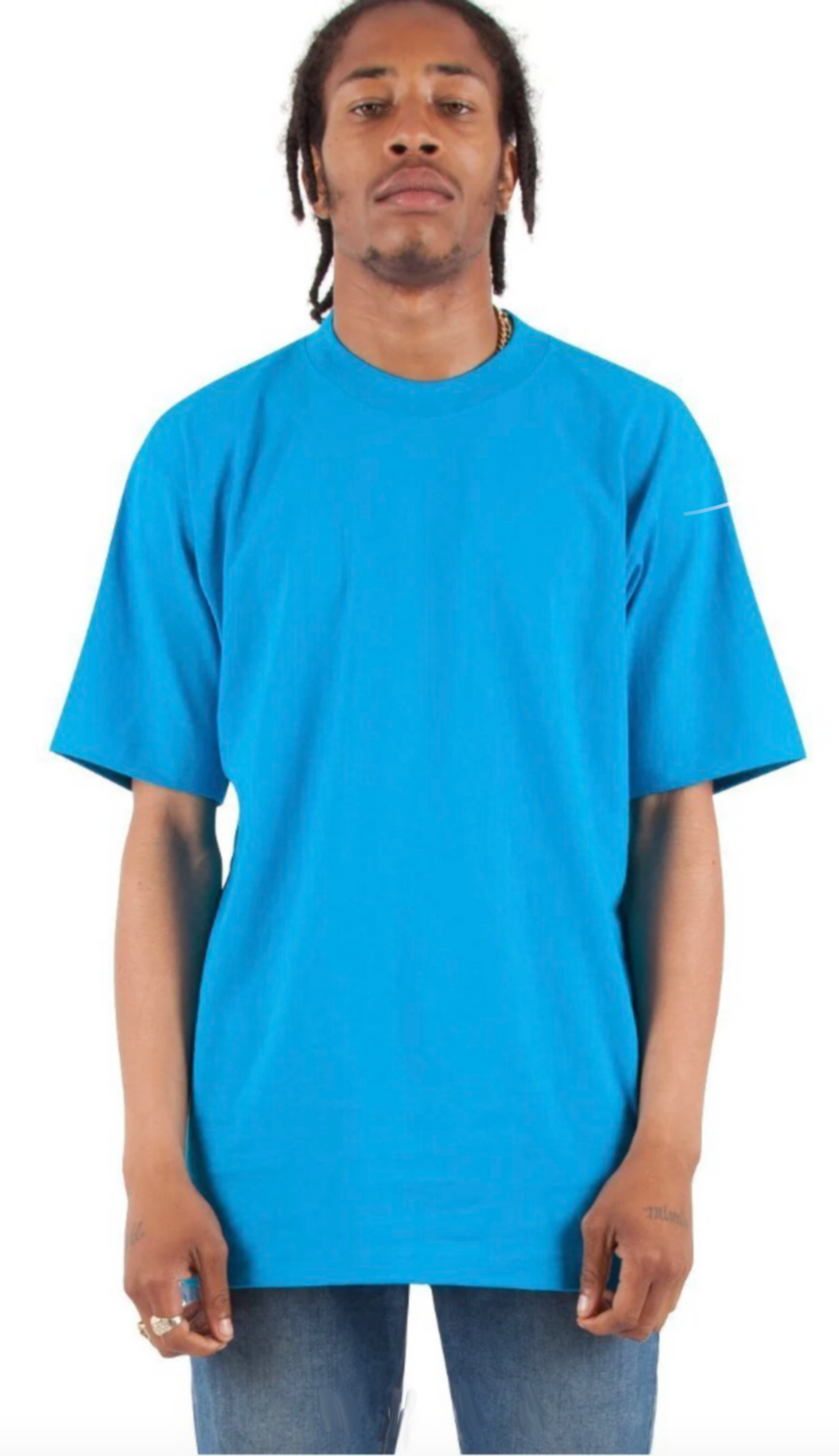Max Heavyweight Short Sleeve - 7.5 oz Turquoise COTTON essentials Heavyweight MEN MEN TEE shaka Shaka Wear SHORTSLEEVES shsdchildproduct SLIGHT OVERSIZED TEE tshirts