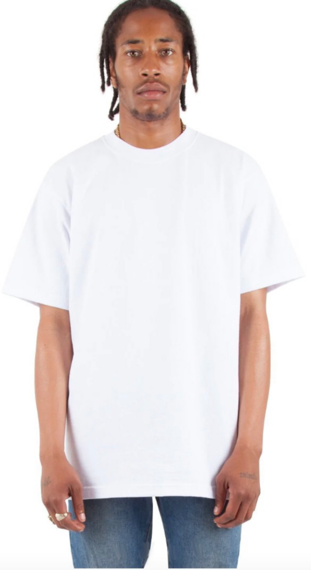 Max Heavyweight Short Sleeve - 7.5 oz White COTTON essentials Heavyweight MEN MEN TEE shaka Shaka Wear SHORTSLEEVES shsdchildproduct SLIGHT OVERSIZED TEE tshirts