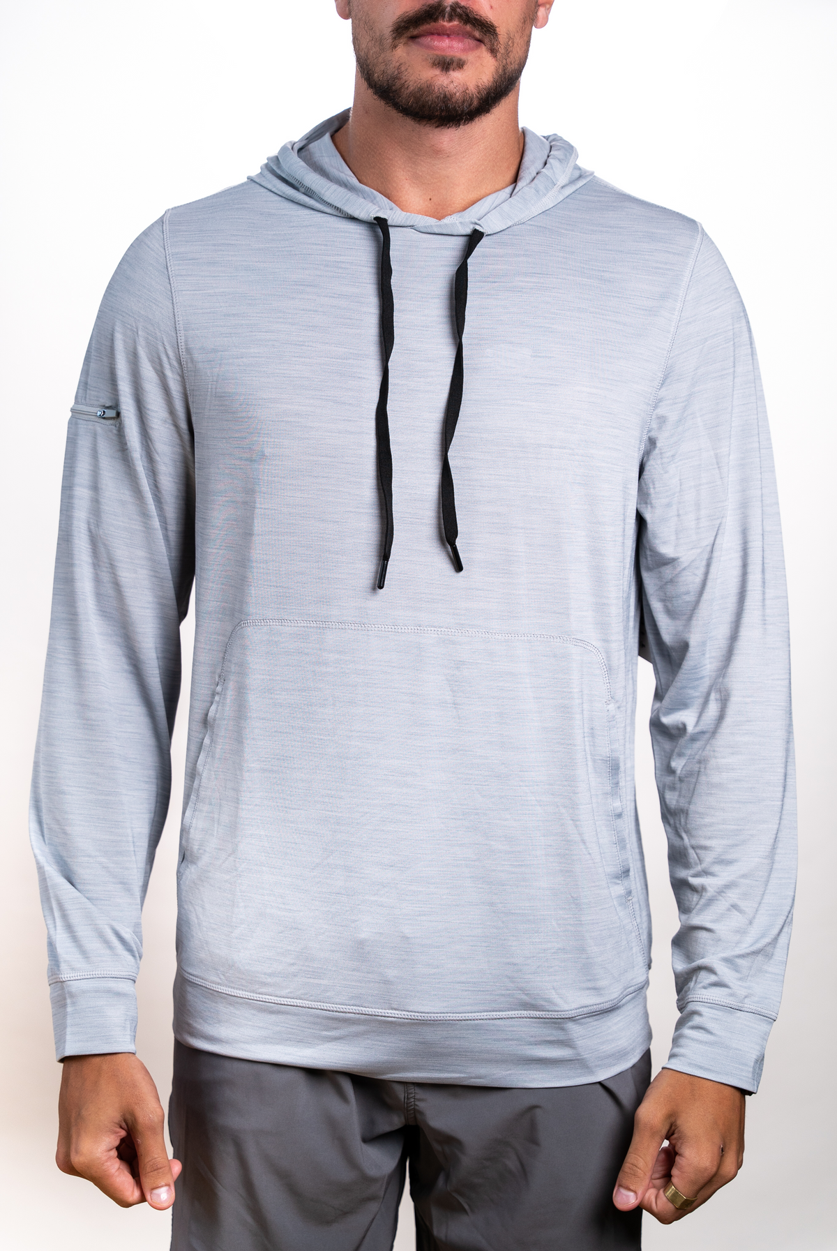 SEVEN TIDES STLSTT09, - Tech Slub Ls Hood, Heather Grey