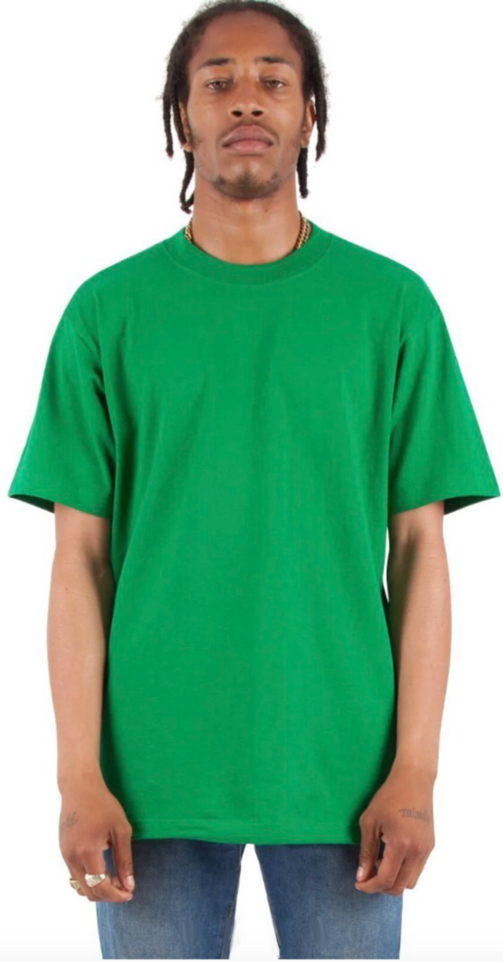 Max Heavyweight Short Sleeve - 7.5 oz Kelly Green COTTON Heavyweight MEN MEN TEE shaka Shaka Wear SHORTSLEEVES shsdparentproduct SLIGHT OVERSIZED TEE tshirts