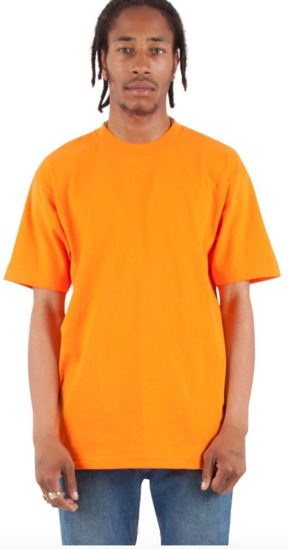 Max Heavyweight Short Sleeve - 7.5 oz Orange COTTON essentials Heavyweight MEN MEN TEE shaka Shaka Wear SHORTSLEEVES shsdchildproduct SLIGHT OVERSIZED TEE tshirts