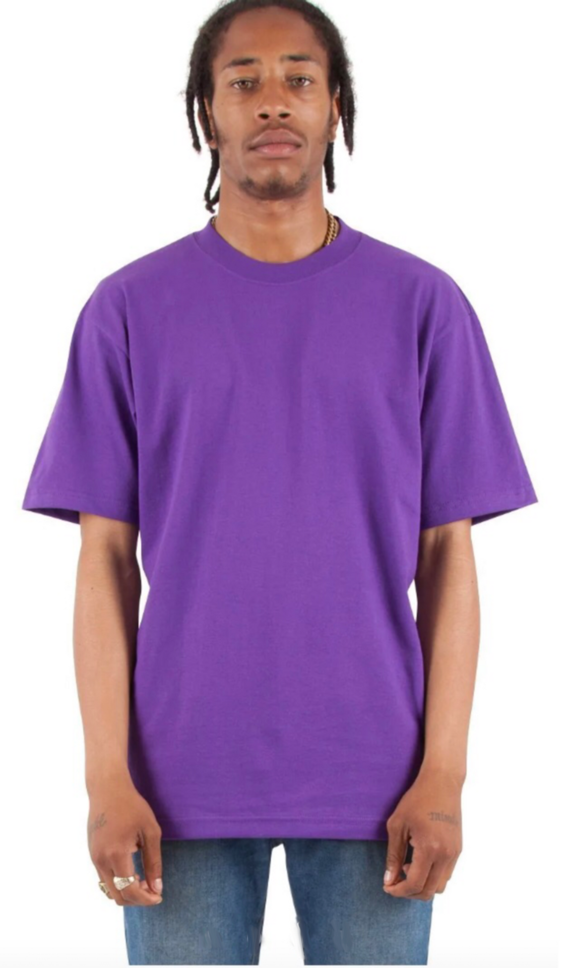 Max Heavyweight Short Sleeve - 7.5 oz Purple COTTON essentials Heavyweight MEN MEN TEE shaka Shaka Wear SHORTSLEEVES shsdchildproduct SLIGHT OVERSIZED TEE tshirts