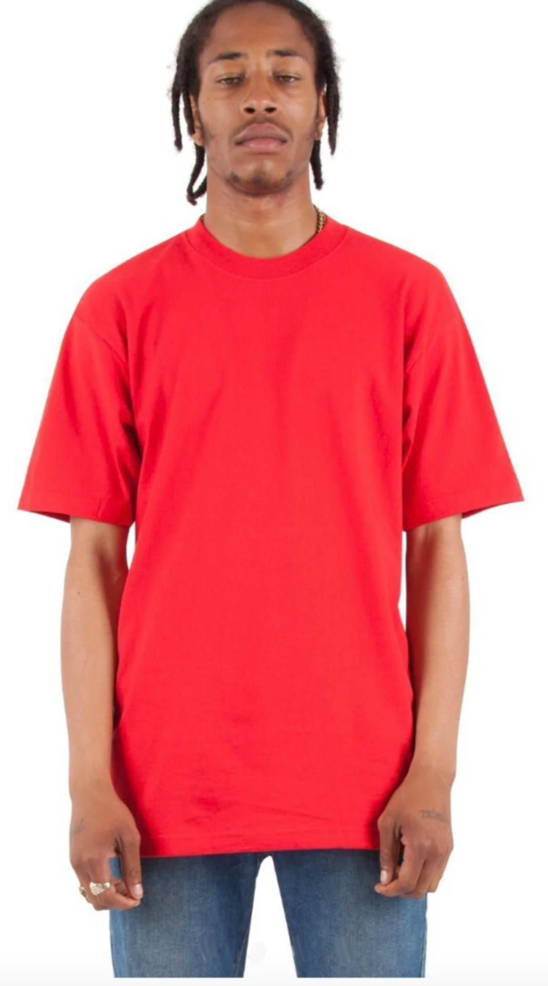 Max Heavyweight Short Sleeve - 7.5 oz Red COTTON essentials Heavyweight MEN MEN TEE shaka Shaka Wear SHORTSLEEVES shsdchildproduct SLIGHT OVERSIZED TEE tshirts