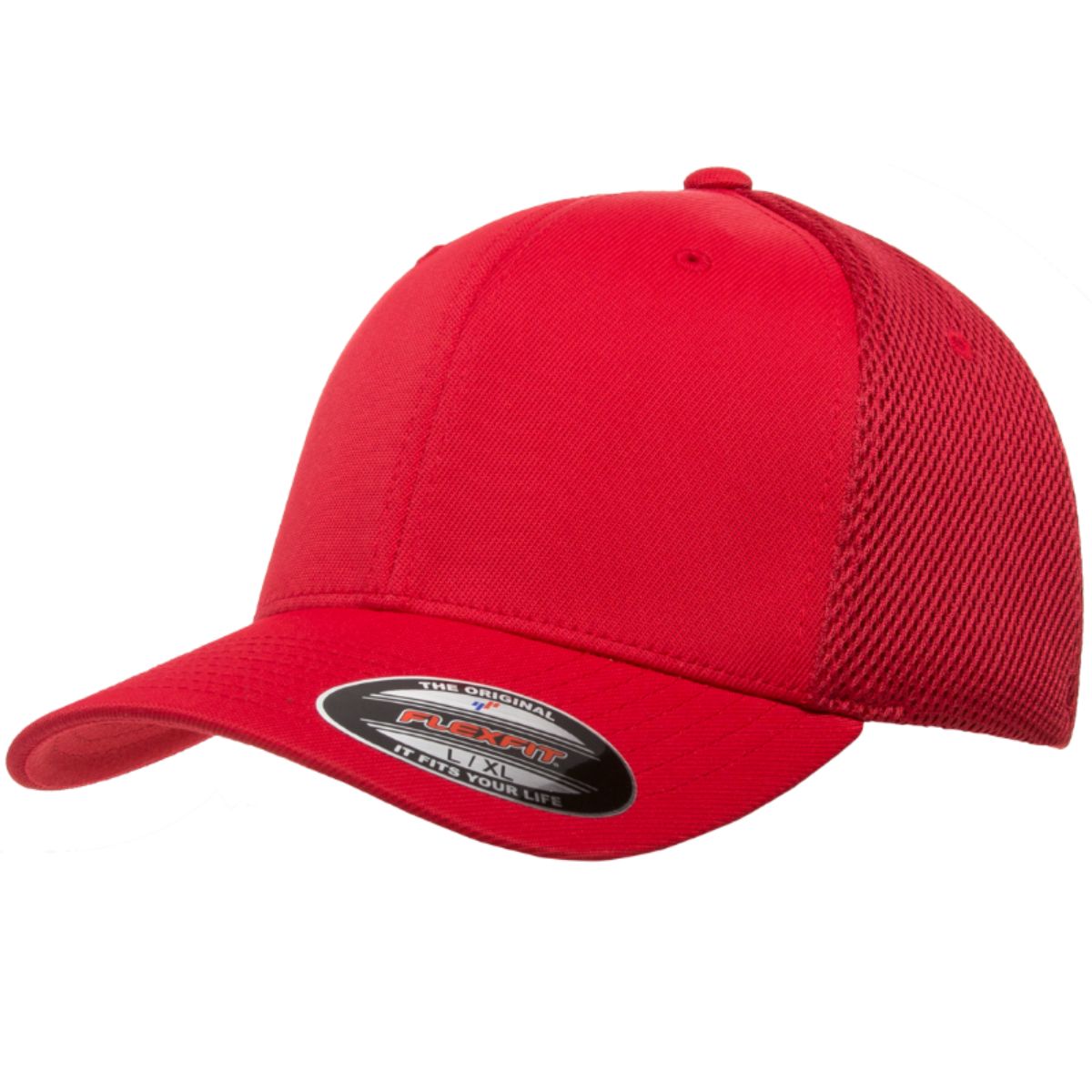 FLEXFIT® Airmesh Cap - 6533, Multi-Coloured, S/M & L/XL Red Plain Cap