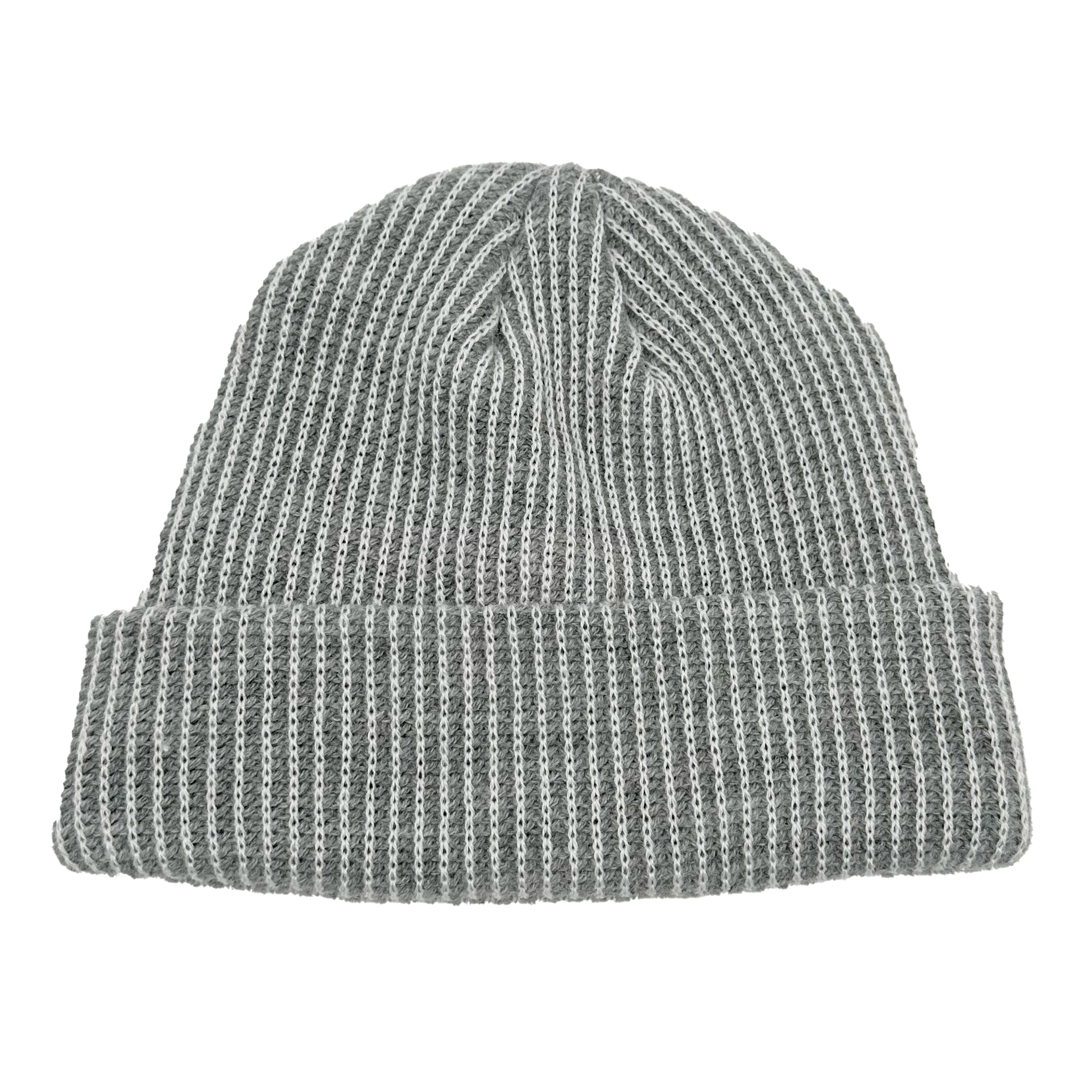 Fisherman White Grey One Size ACRYLIC beaniiez fisherman SHORT tearaway UNISEX