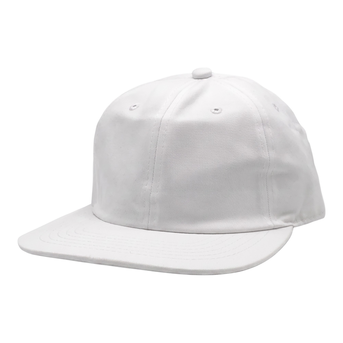 NISSI CAPS GN-1004SB, - Washed Cotton Flat Bill Cap, White