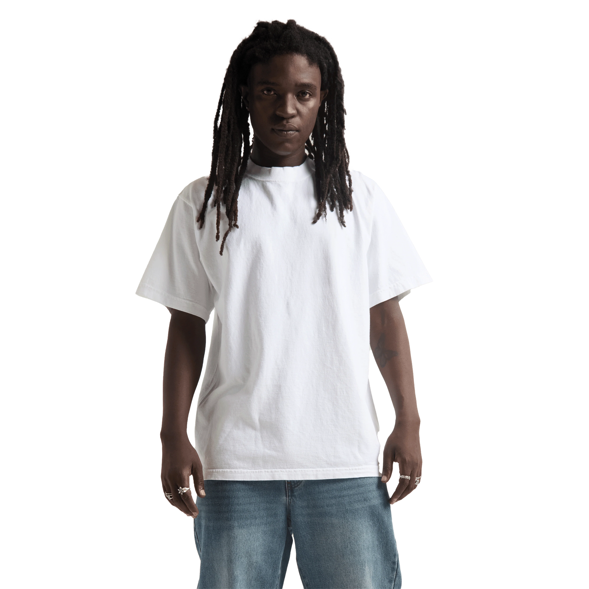 Max Heavyweight Garment Dye 7.5 oz White COTTON GARMENT DYE GARMENT DYES Heavyweight MEN MEN TEE OVERSIZED Pigment Dye shaka Shaka Wear SHORTSLEEVES shsdchildproduct t-shirt TEE tshirts