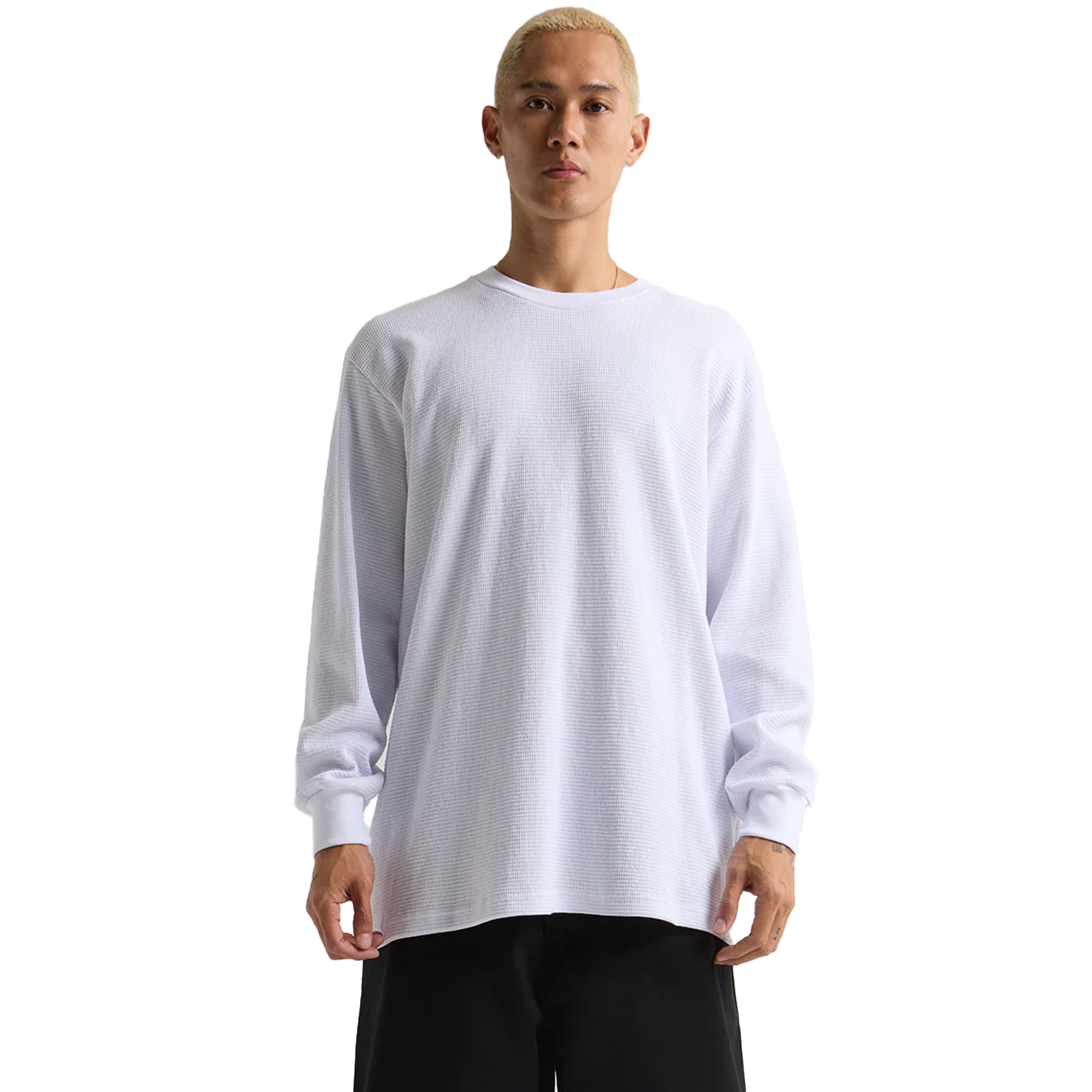 Thermal - 9 oz White COTTON LONGSLEEVES MEN REGULAR Shaka Wear