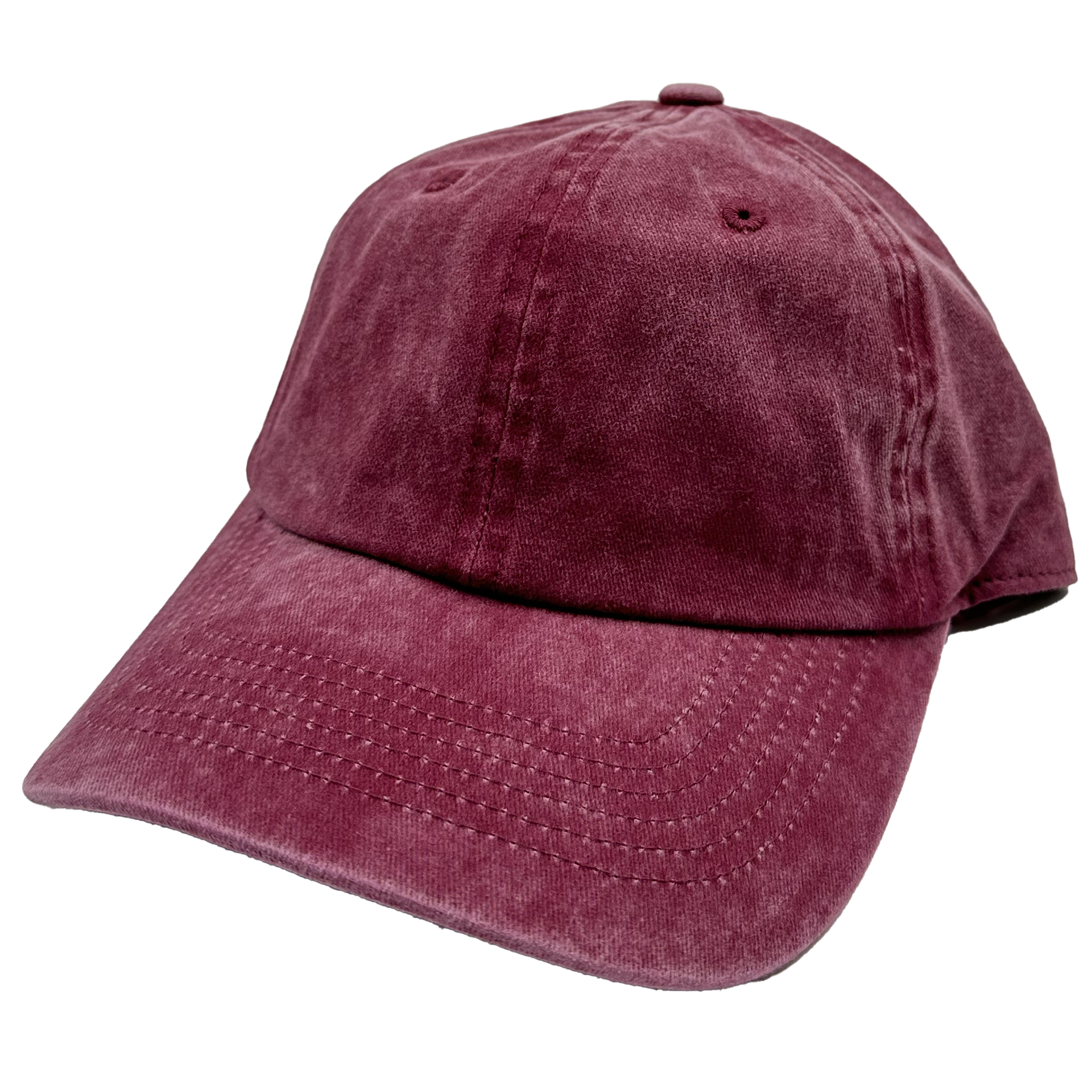 GNV-1003 - Pigment Dye Cap Wine One Size 6 PANELS 6 PANELS - UNSTRUCTURED ADJUSTABLE BUCKLE BUCKLE STRAP COTTON CURVE essentials GNV-1003 low profile nissi caps Pigment Dye UNISEX UNSTRUCTURED