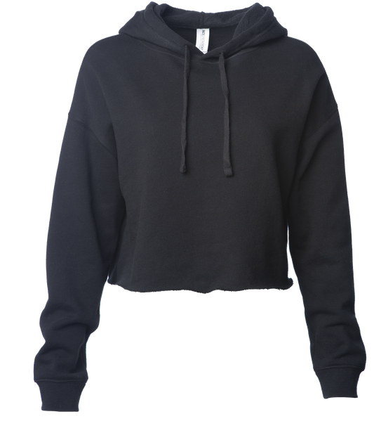 AFX64CRP - Women’s Lightweight Crop Hooded Pullover Black