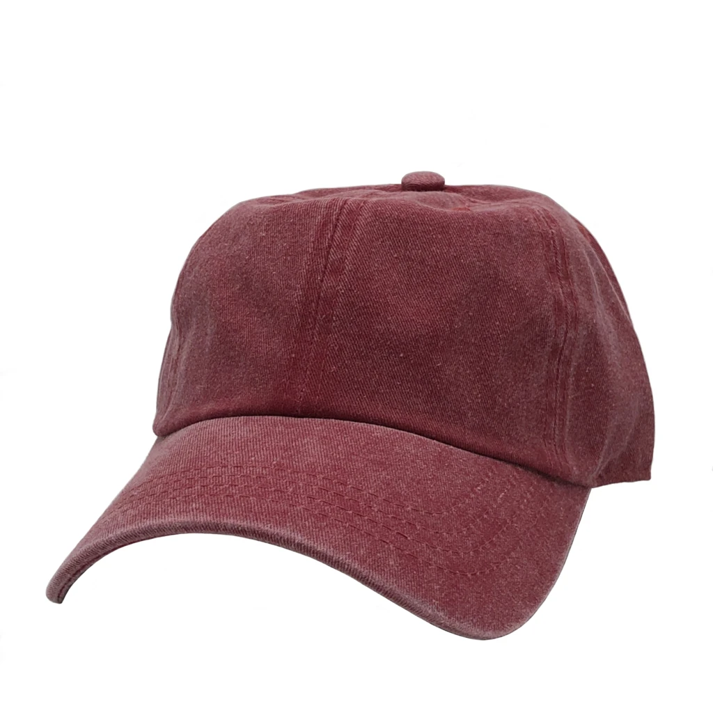 AS-1100 - Cotton Twill Premium Pigment Dyed Cap Burgundy one size 6 PANELS - UNSTRUCTURED BUCKLE STRAP caps casquette COTTON CURVE hat hats headwear Men's NISSI nissi caps UNSTRUCTURED