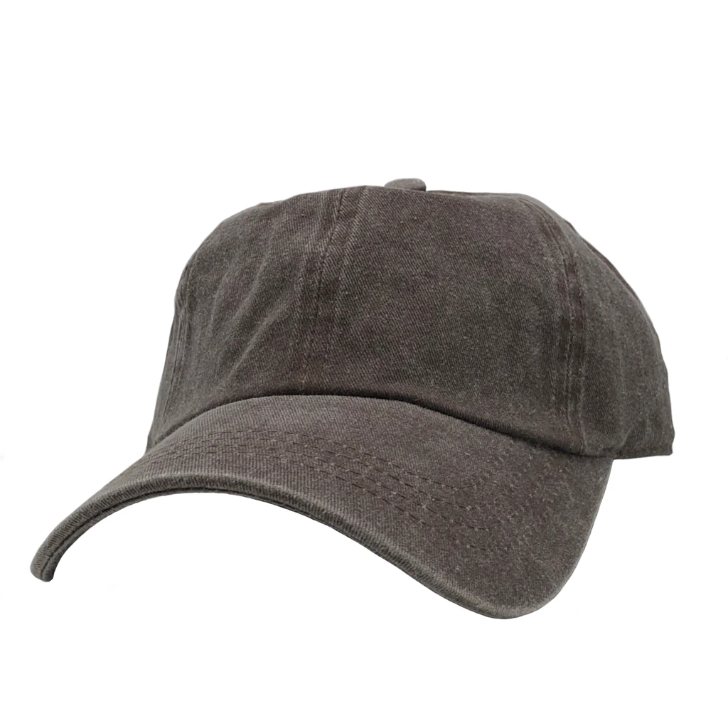 AS-1100 - Cotton Twill Premium Pigment Dyed Cap Chocolate one size 6 PANELS - UNSTRUCTURED BUCKLE STRAP caps casquette COTTON CURVE hat hats headwear Men's NISSI nissi caps UNSTRUCTURED