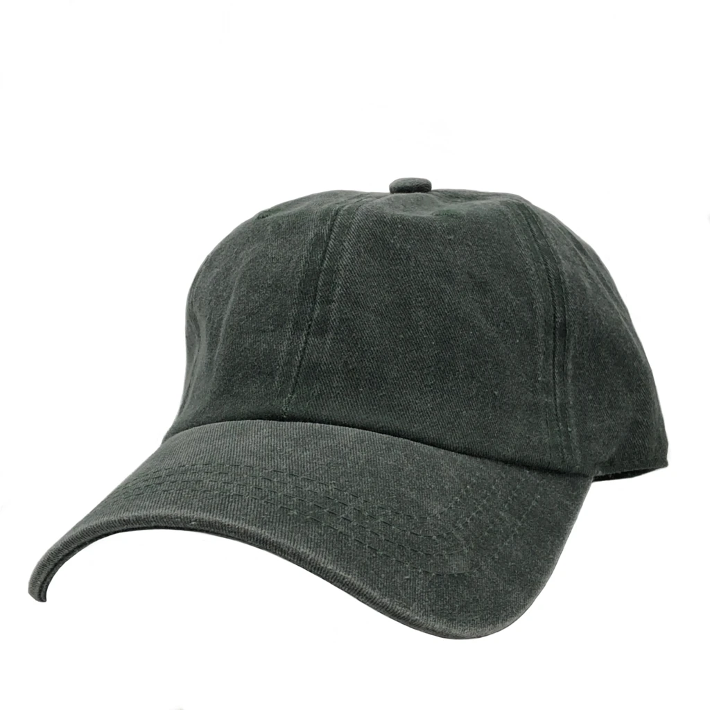 AS-1100 - Cotton Twill Premium Pigment Dyed Cap Dark Green one size 6 PANELS - UNSTRUCTURED BUCKLE STRAP caps casquette COTTON CURVE hat hats headwear Men's NISSI nissi caps UNSTRUCTURED