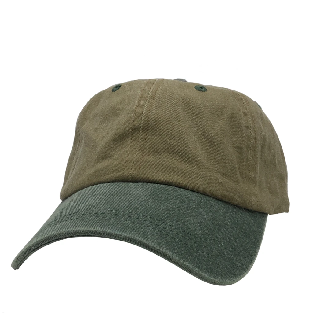 AS-1100 - Cotton Twill Premium Pigment Dyed Cap Khaki Green one size 6 PANELS - UNSTRUCTURED BUCKLE STRAP caps casquette COTTON CURVE hat hats headwear Men's NISSI nissi caps UNSTRUCTURED