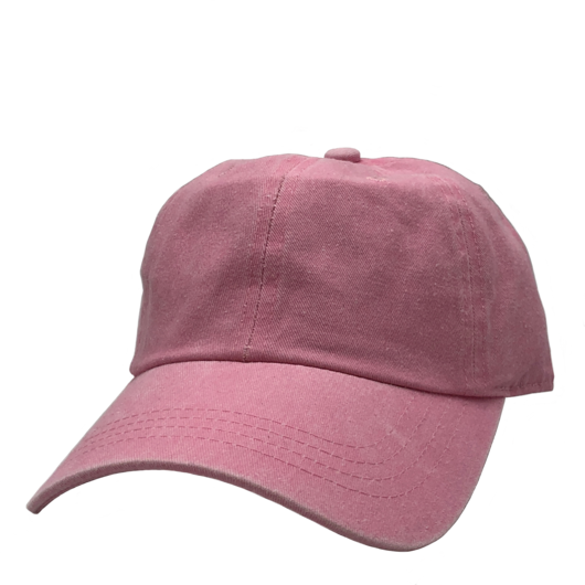 AS-1100 - Cotton Twill Premium Pigment Dyed Cap Light Pink one size 6 PANELS - UNSTRUCTURED BUCKLE STRAP caps casquette COTTON CURVE hat hats headwear Men's NISSI nissi caps UNSTRUCTURED