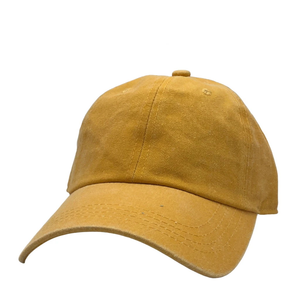 AS-1100 - Cotton Twill Premium Pigment Dyed Cap Mango one size 6 PANELS - UNSTRUCTURED BUCKLE STRAP caps casquette COTTON CURVE hat hats headwear Men's NISSI nissi caps UNSTRUCTURED