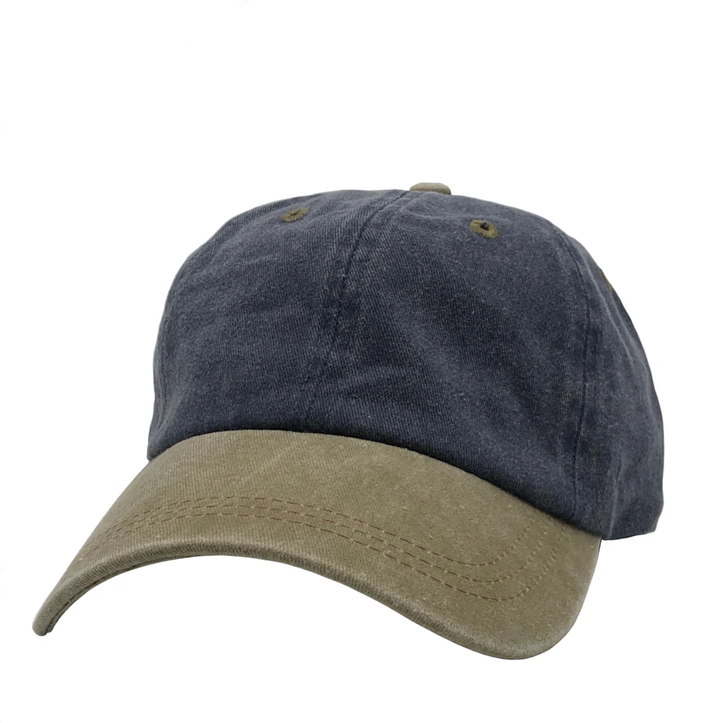 AS-1100 - Cotton Twill Premium Pigment Dyed Cap Navy Khaki one size 6 PANELS - UNSTRUCTURED BUCKLE STRAP caps casquette COTTON CURVE hat hats headwear Men's NISSI nissi caps UNSTRUCTURED