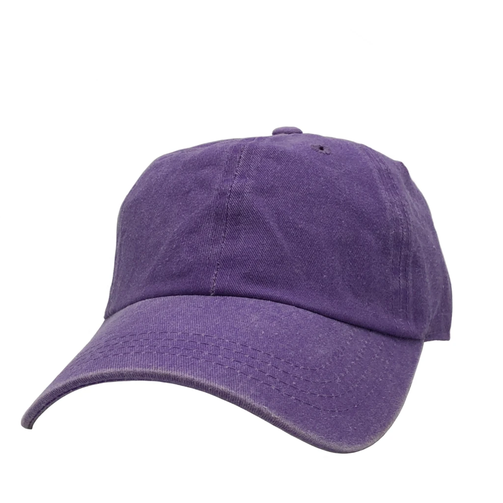 AS-1100 - Cotton Twill Premium Pigment Dyed Cap Purple one size 6 PANELS - UNSTRUCTURED BUCKLE STRAP caps casquette COTTON CURVE hat hats headwear Men's NISSI nissi caps UNSTRUCTURED