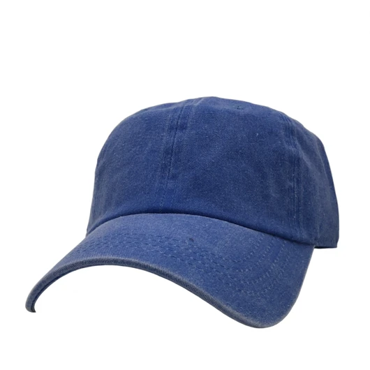 AS-1100 - Cotton Twill Premium Pigment Dyed Cap Royal one size 6 PANELS - UNSTRUCTURED BUCKLE STRAP caps casquette COTTON CURVE hat hats headwear Men's NISSI nissi caps UNSTRUCTURED