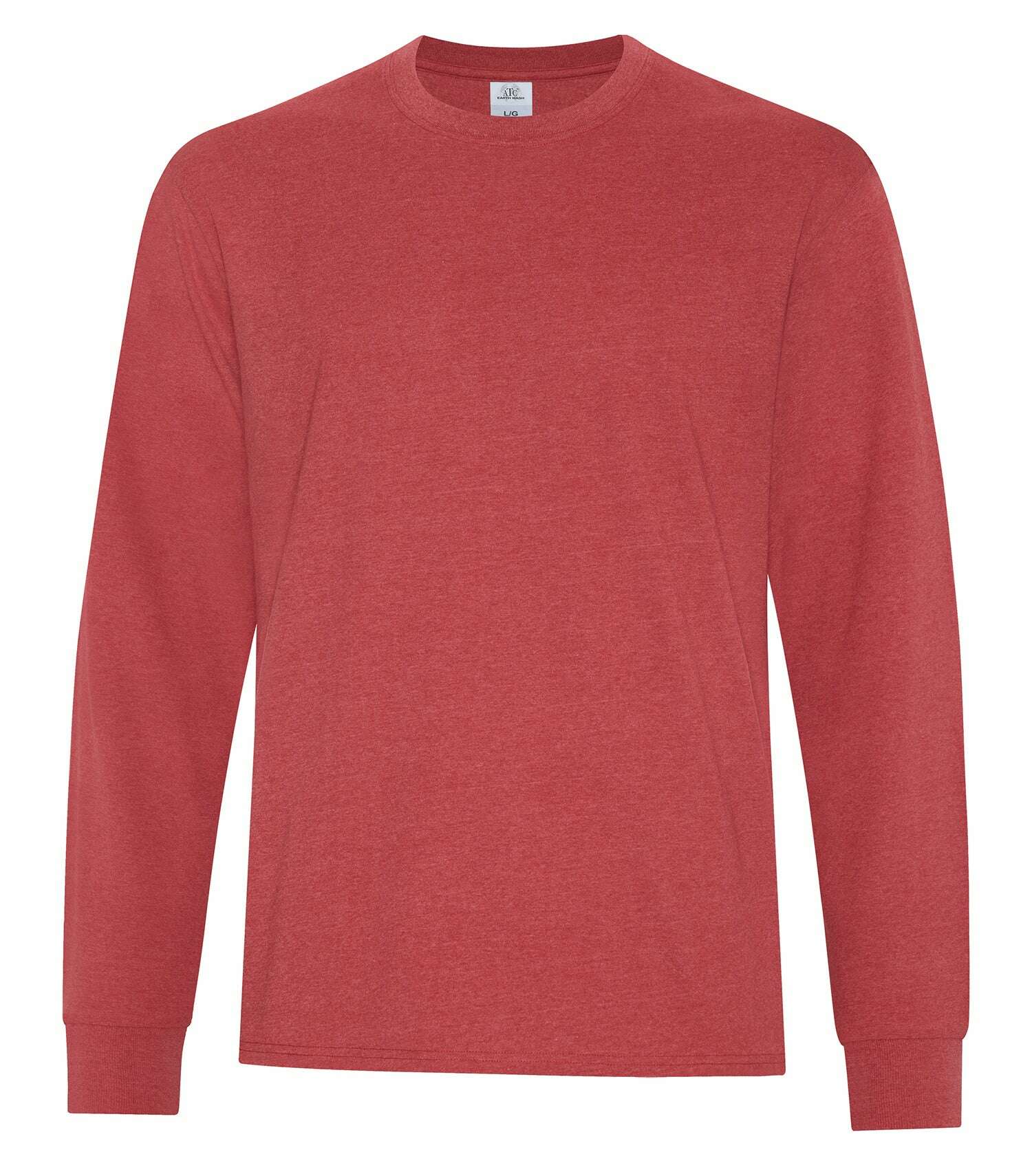 Atc Earth Wash Everyday Earth Wash L/S Tee ATC6015 Red Color-Black Color-Bone Color-Navy Color-Pewter Color-Red Color-Stone Blue Size-2XL Size-3XL Size-4XL Size-L Size-M Size-S Size-XL