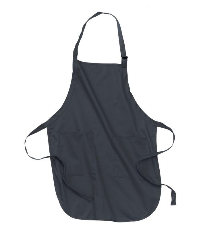 ATC™ Everyday Full Length Apron with Soil Release Finish, Durable 100% Cotton Protection Coal Grey apron ATC apron cotton apron Created by Product Upload full length apron kitchen apron soil release apron stain resistant apron work apron