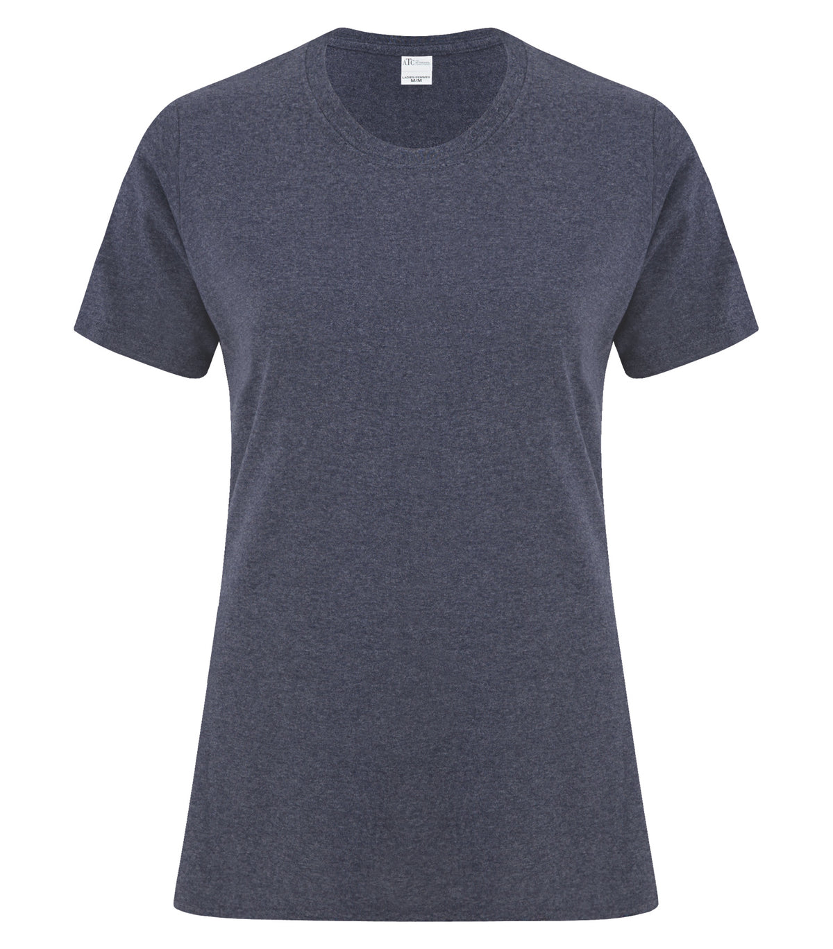 ATC Everyday Collection ATC1000L, Everyday Cotton Ladies' Tee, Heather Navy