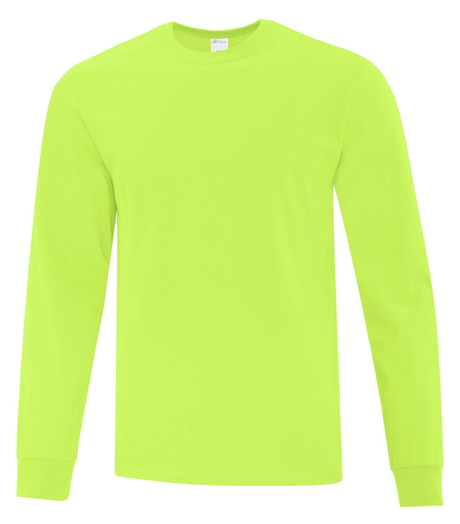 Everyday - ATC™ EVERYDAY COTTON LONG SLEEVE TEE. - ATC1015 Safety Green** ATC1015 Everyday