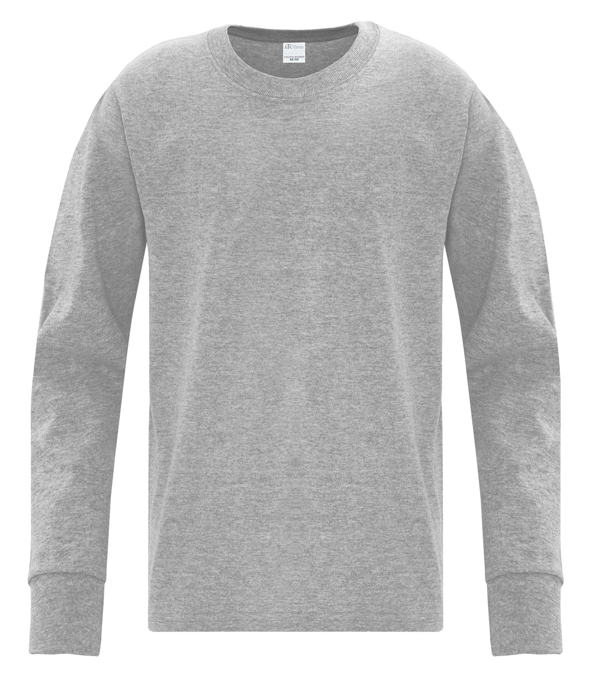 ATC Everyday Collection ATC1015Y, Everyday Cotton Long Sleeve Youth Tee, Athletic Heather*