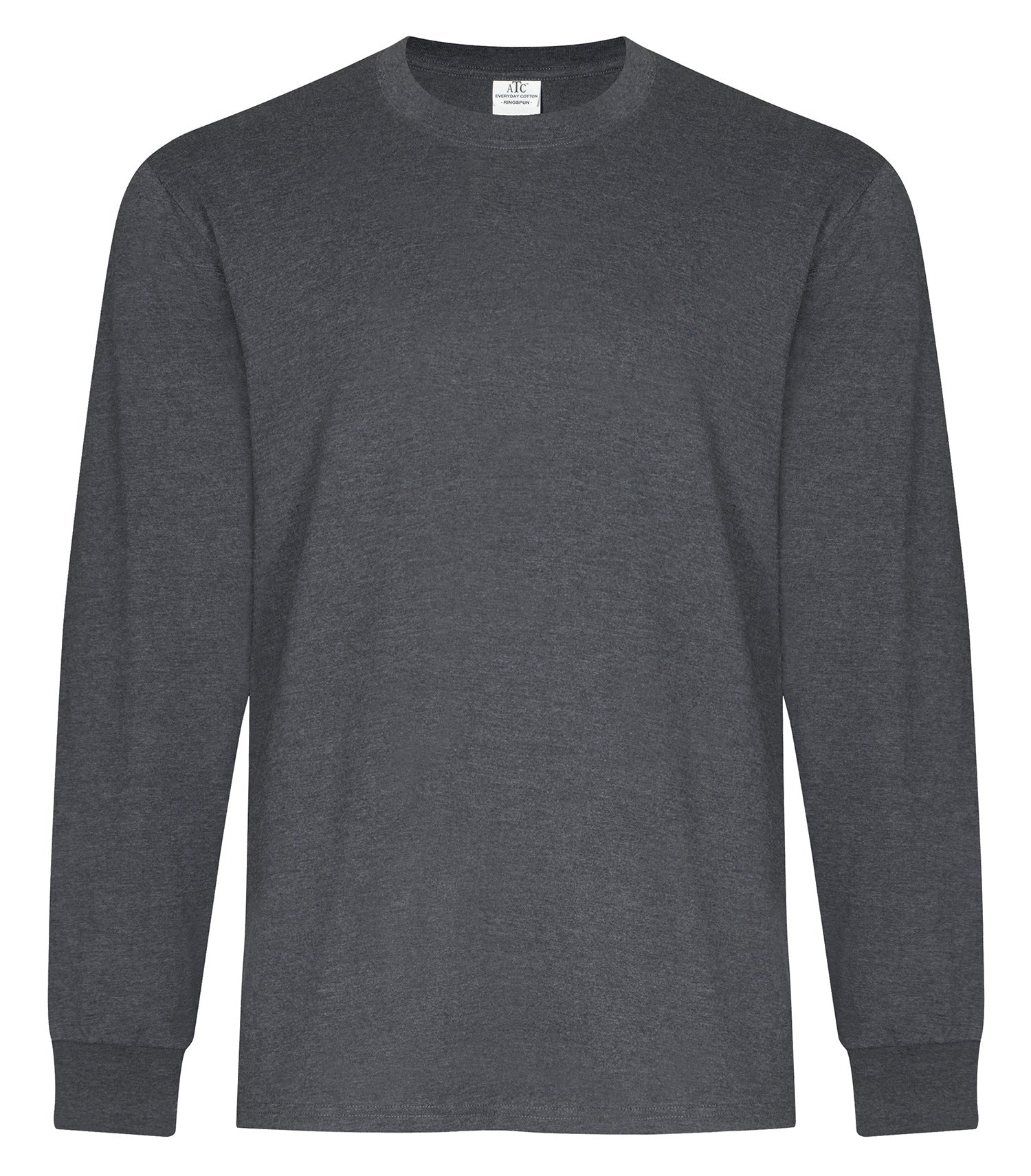 Everyday - ATC™ EVERYDAY RING SPUN COTTON LONG SLEEVE TEE. - ATC2015 Dark Heather Grey** ATC2015 Everyday