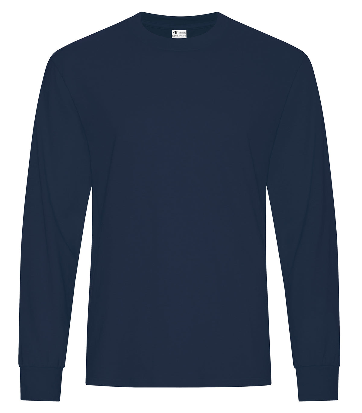 ATC Everyday Collection ATC5015, Everyday Cotton Blend Long Sleeve Tee, Navy