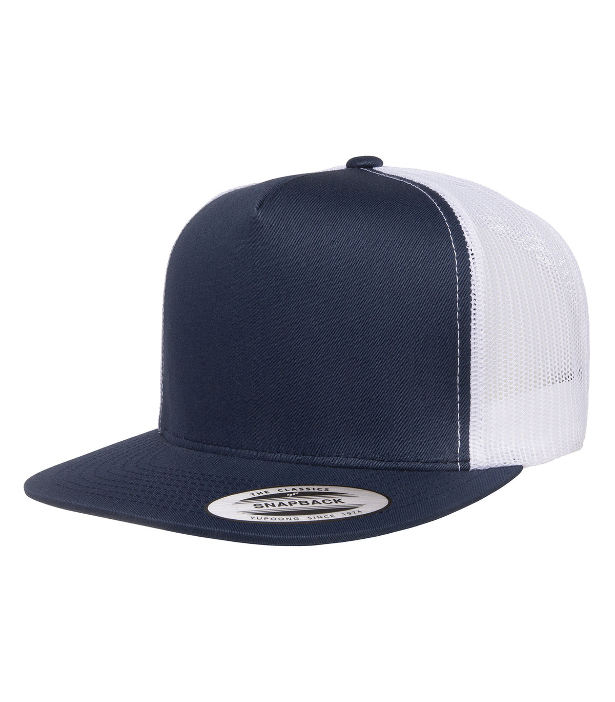 ATC YP Classics ATC6006, Yp Classics Five-panel Classic Trucker Cap, Navy/White