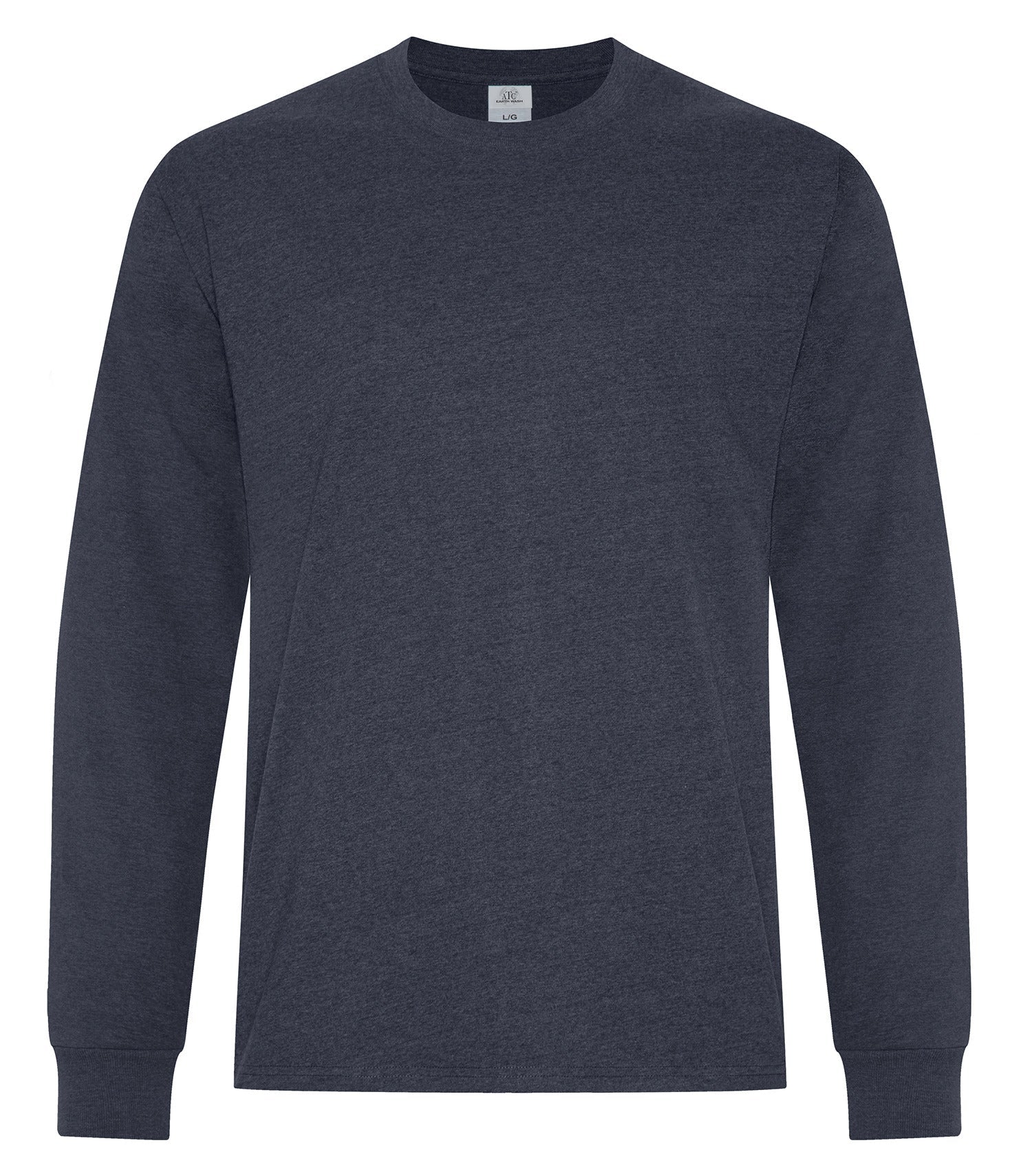 ATC_EarthWash - ATC™ EARTH WASH® LONG SLEEVE TEE. - ATC6015 - Toronto Embroidery Earth Navy atc6015 atc_earthwash bulk orders custom decoration custom embroidery custom shirts custom t-shirts durable embroidered shirts embroidery service fast turnaround long lasting premium quality professional embroidery professional grade tee shirts toronto embroidery