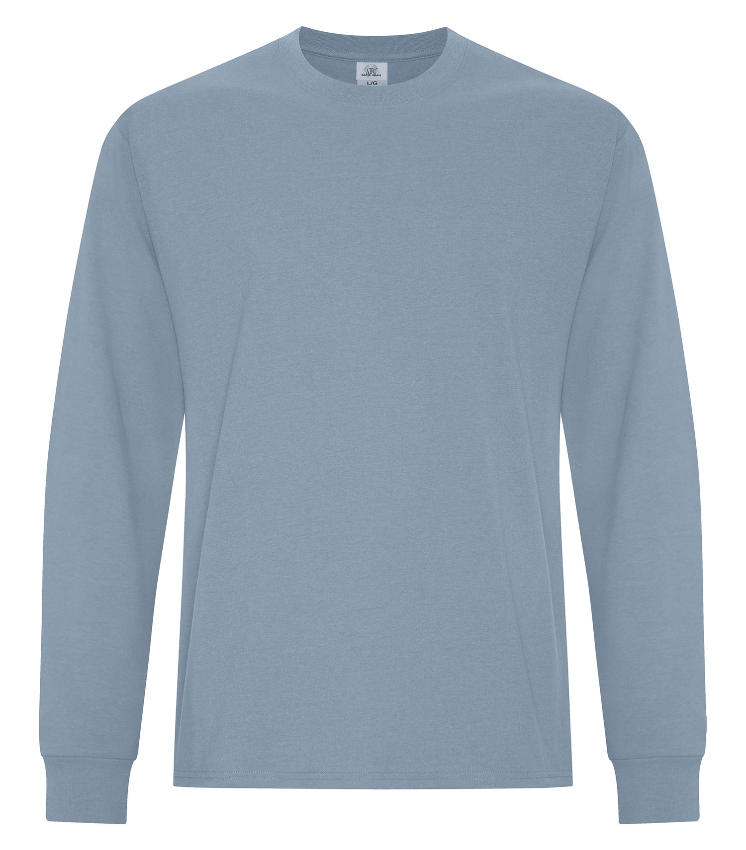 ATC_EarthWash - ATC™ EARTH WASH® LONG SLEEVE TEE. - ATC6015 - Toronto Embroidery Earth Stone Blue atc6015 atc_earthwash bulk orders custom decoration custom embroidery custom shirts custom t-shirts durable embroidered shirts embroidery service fast turnaround long lasting premium quality professional embroidery professional grade tee shirts toronto embroidery